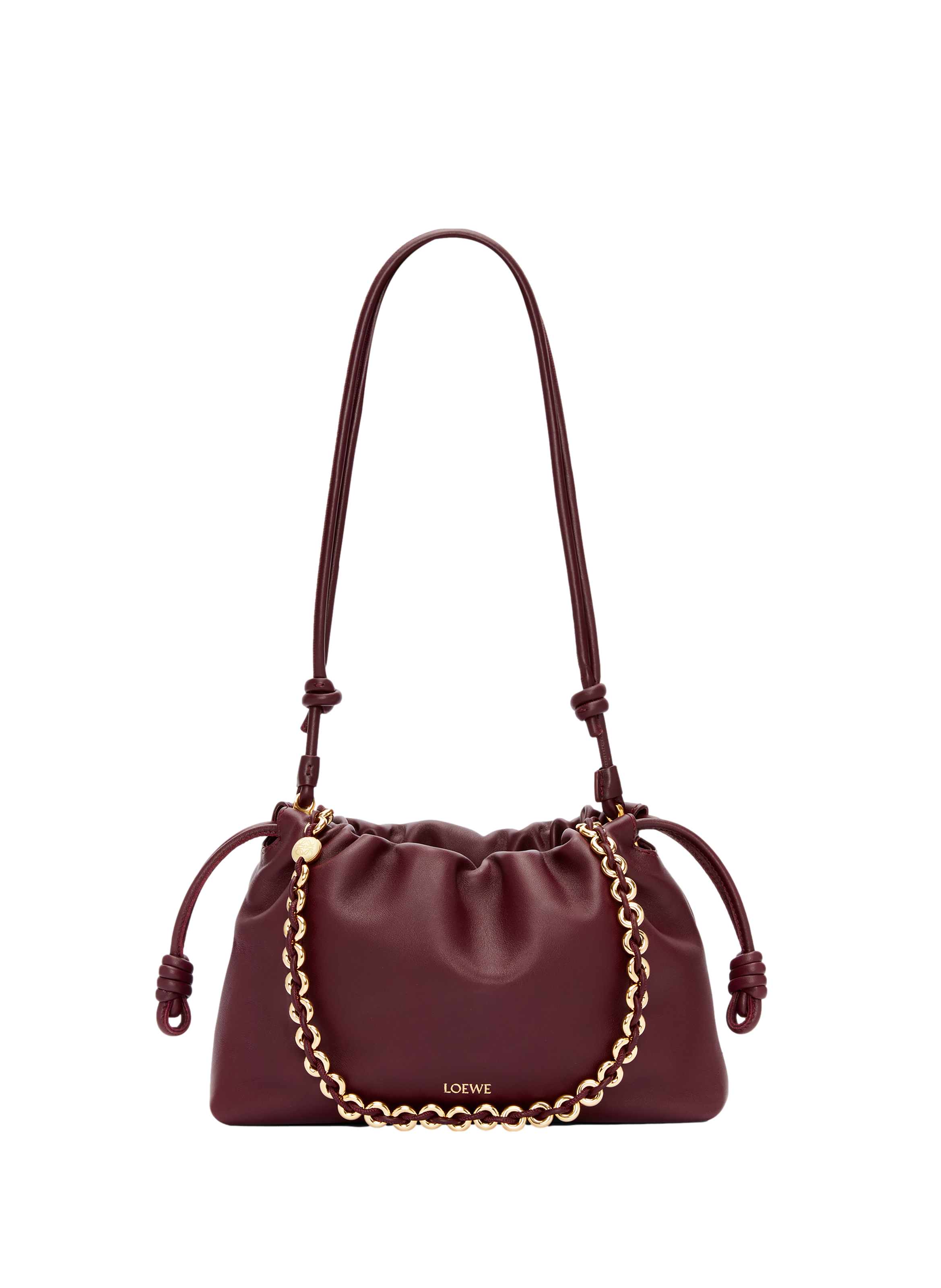 LOEWE Flamenco Medium Leather Purse Red