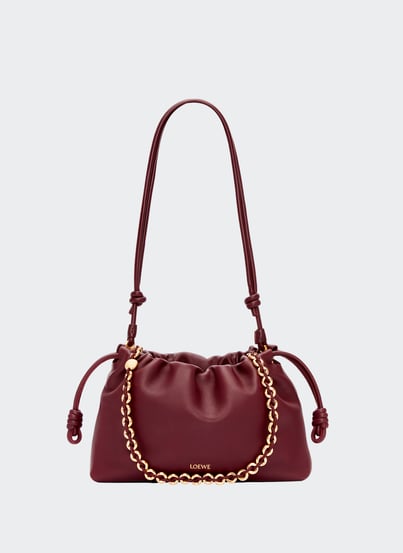Flamenco Medium Leather Purse Red LOEWE