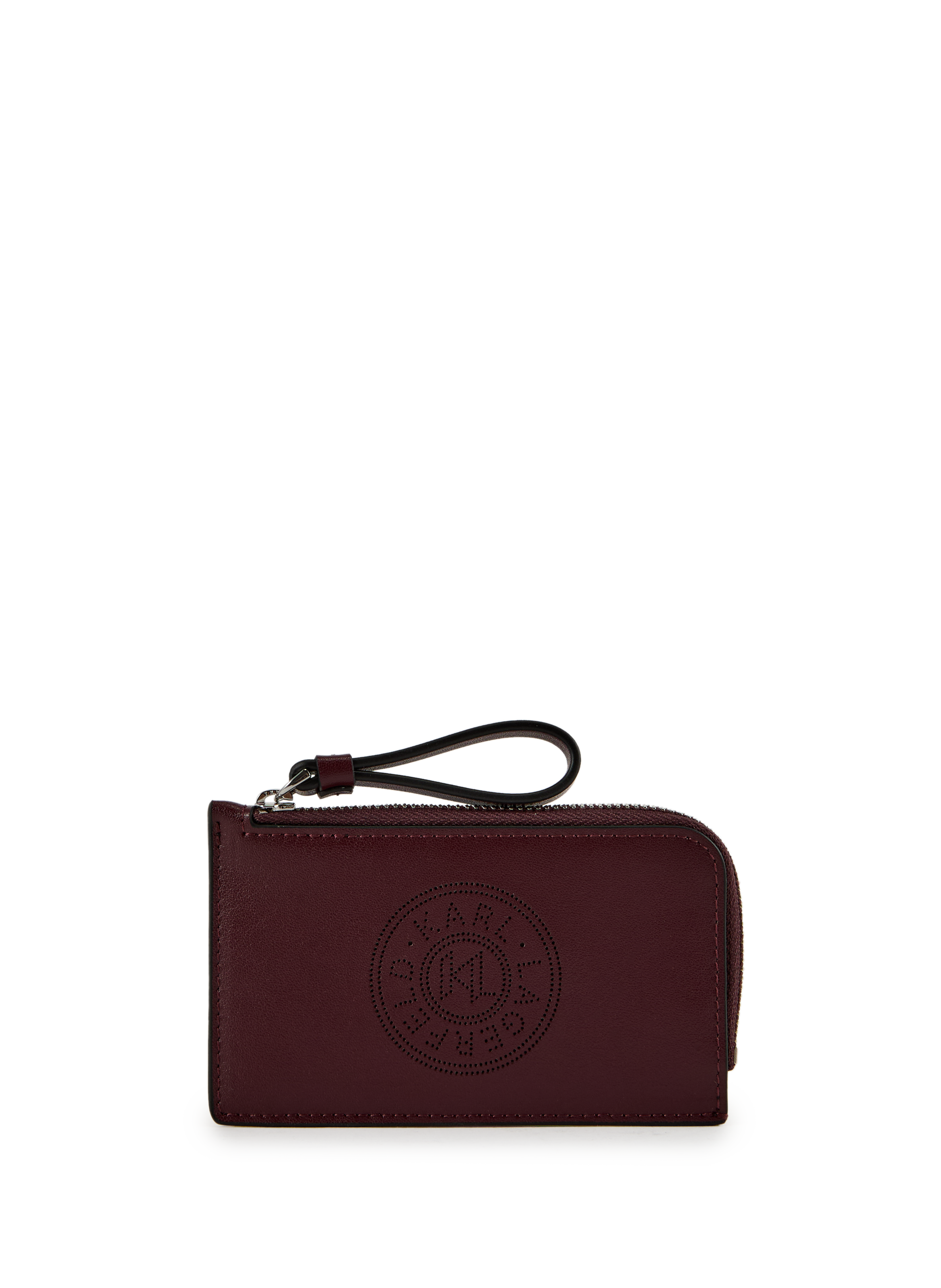 KARL LAGERFELD  Leather card holder Red