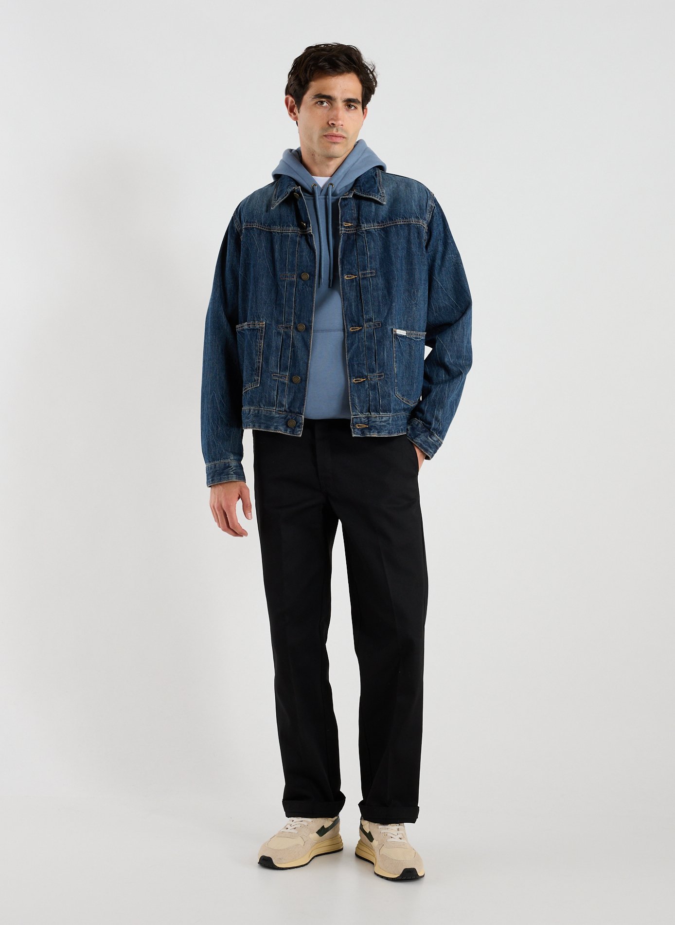 Jacket with classic cotton collar GUESS Blue