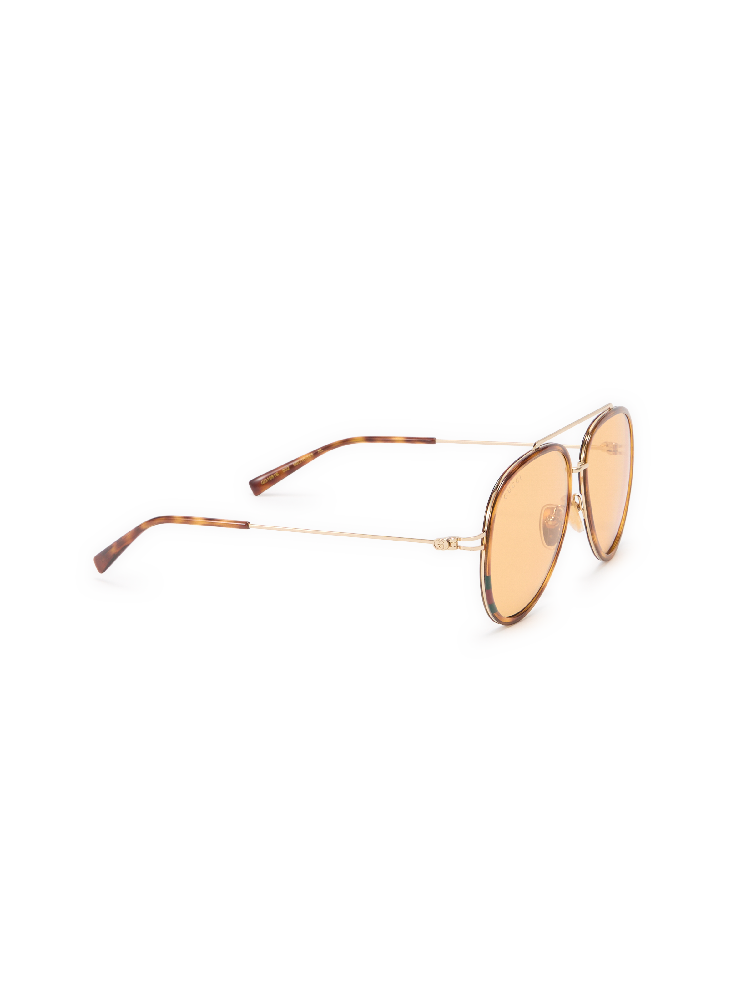 Aviator sunglasses with slim temples GUCCI Brown