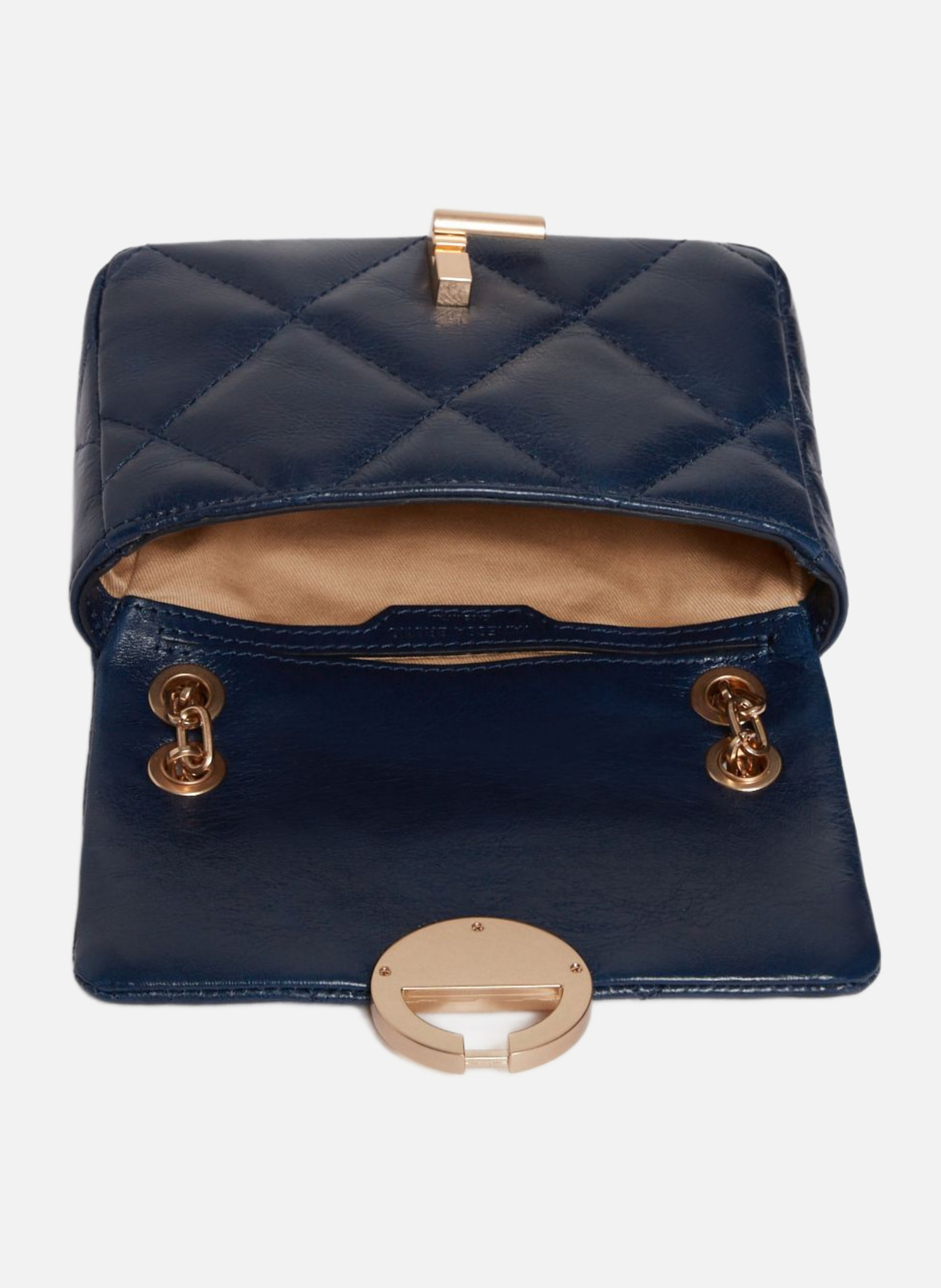 Petit sac moon en cuir VANESSA BRUNO Bleu