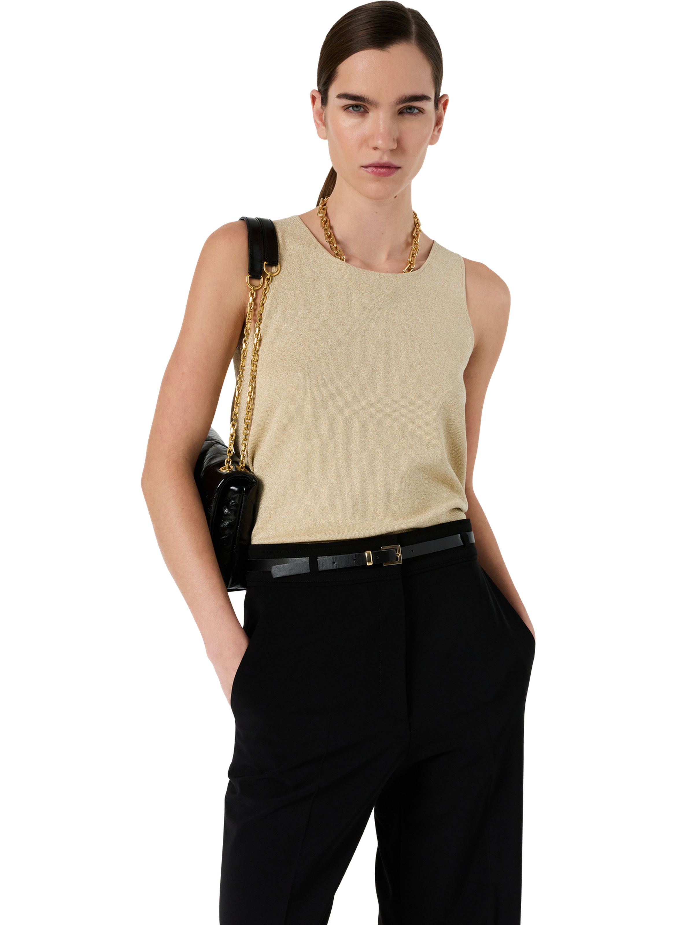 Top en microfibre doré - luana GERARD DAREL Jaune