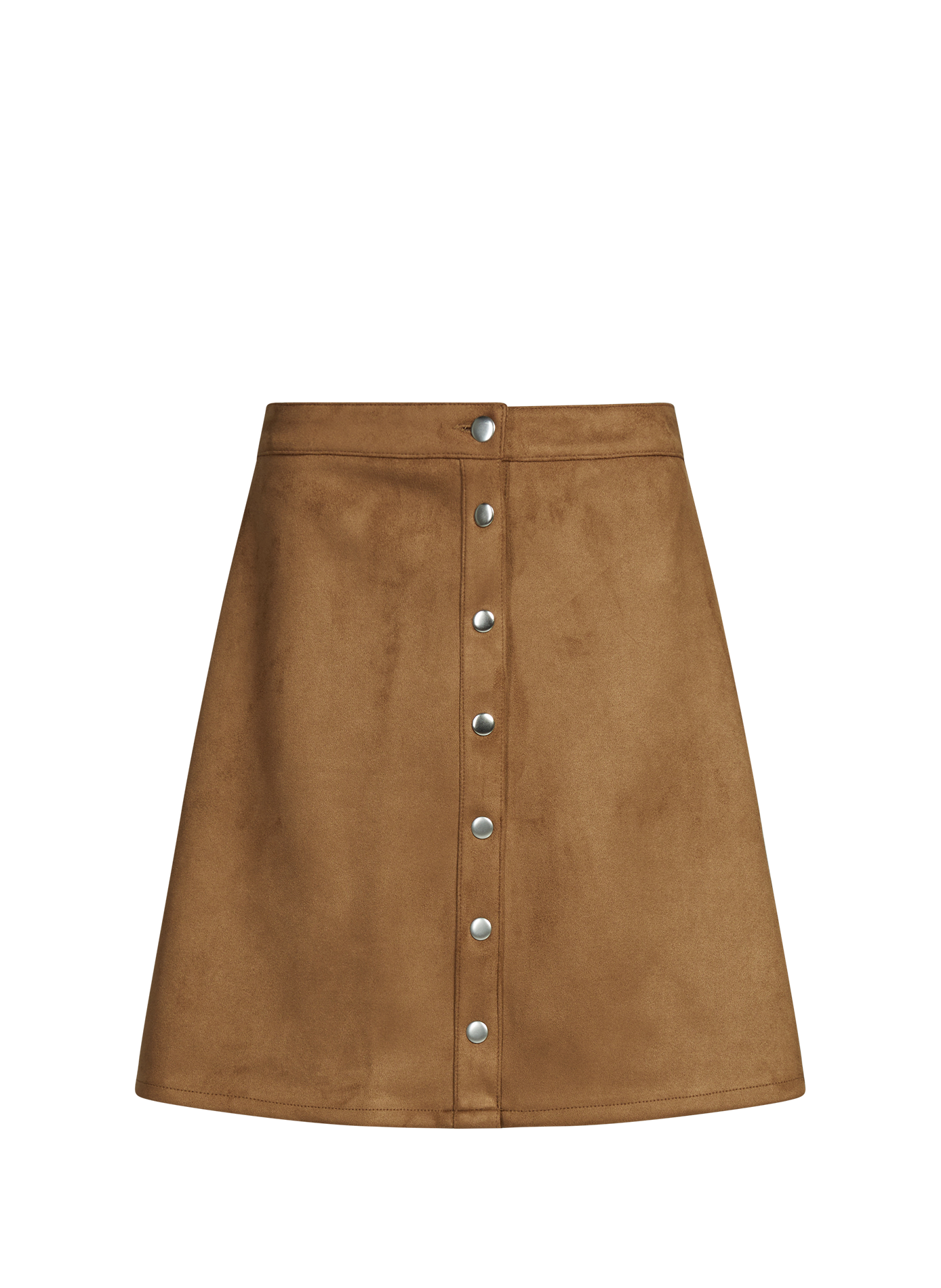 Jupe coupe trapèze suede VILA Marron