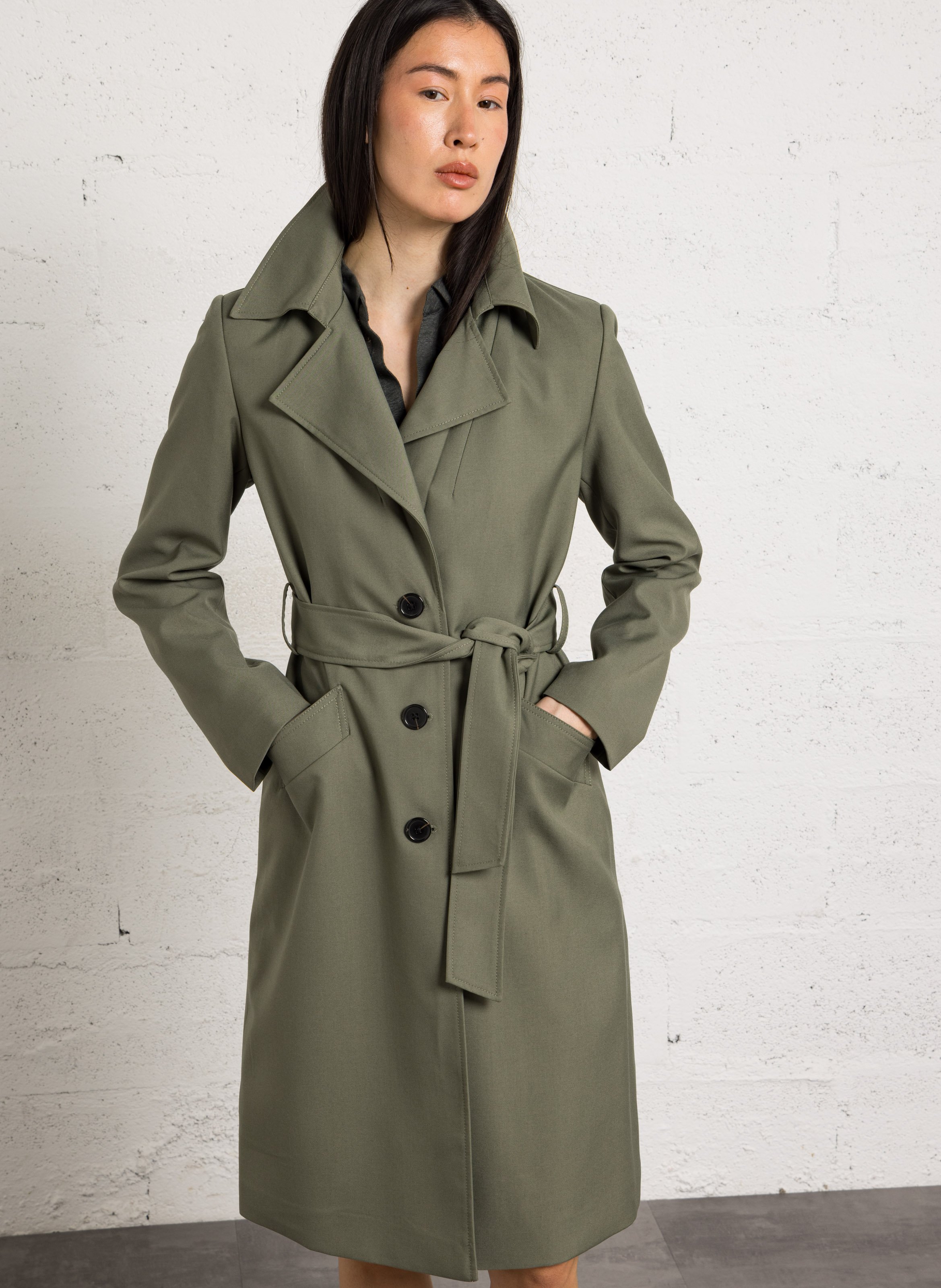 Trench col tailleur ryo MAISON 123 Vert