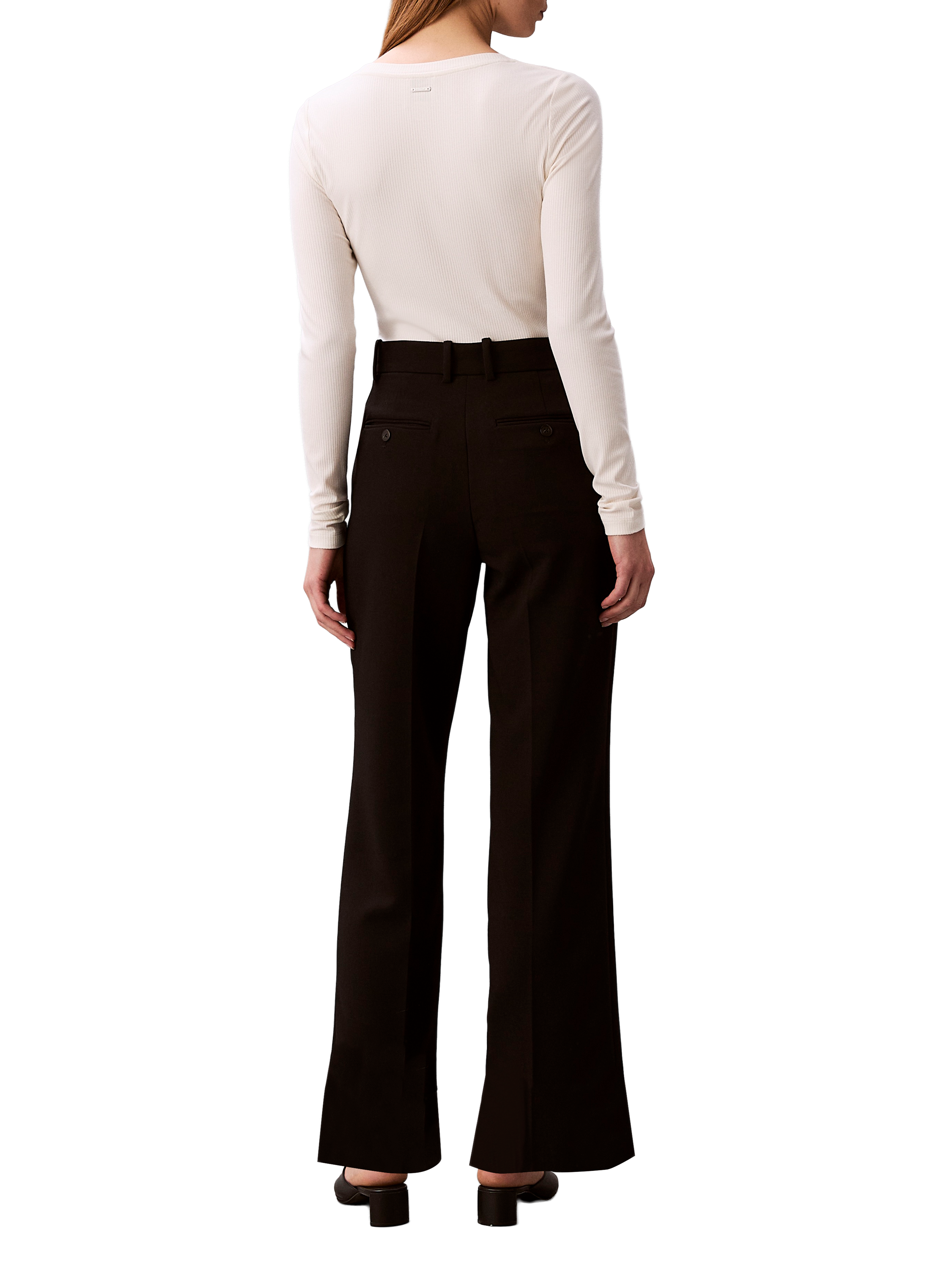 Straight pants with mid-rise waist CALVIN KLEIN Black