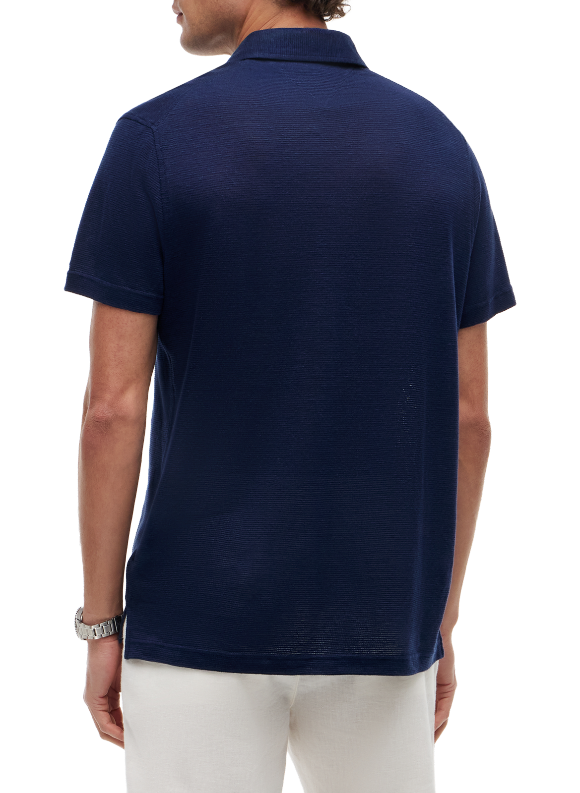 Polo New York Label en coton et lin  TOMMY HILFIGER Bleu