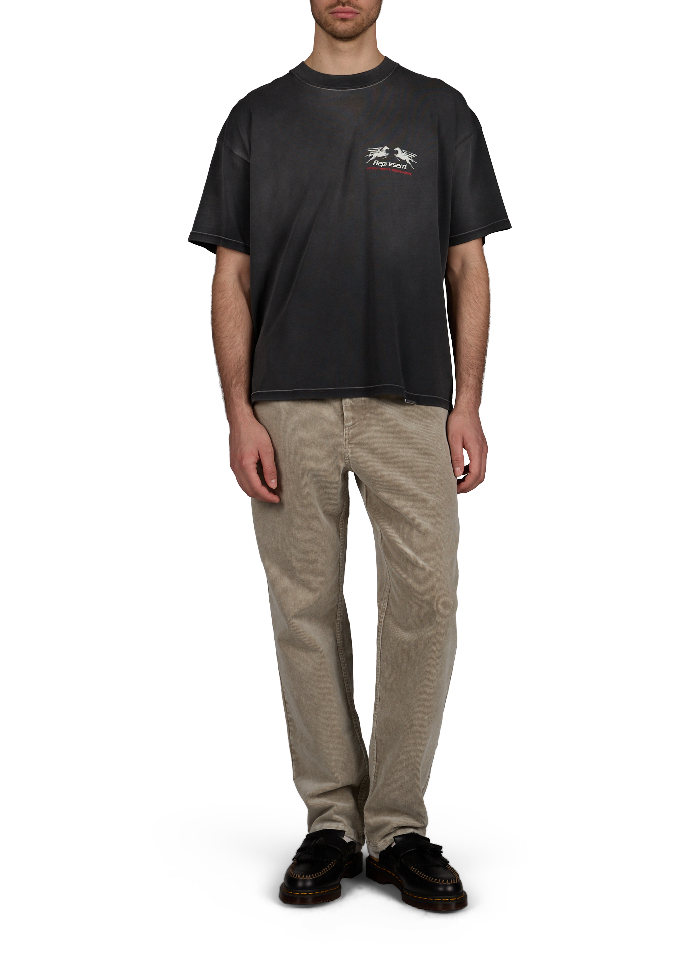 T-shirt imprimé en coton REPRESENT Gris