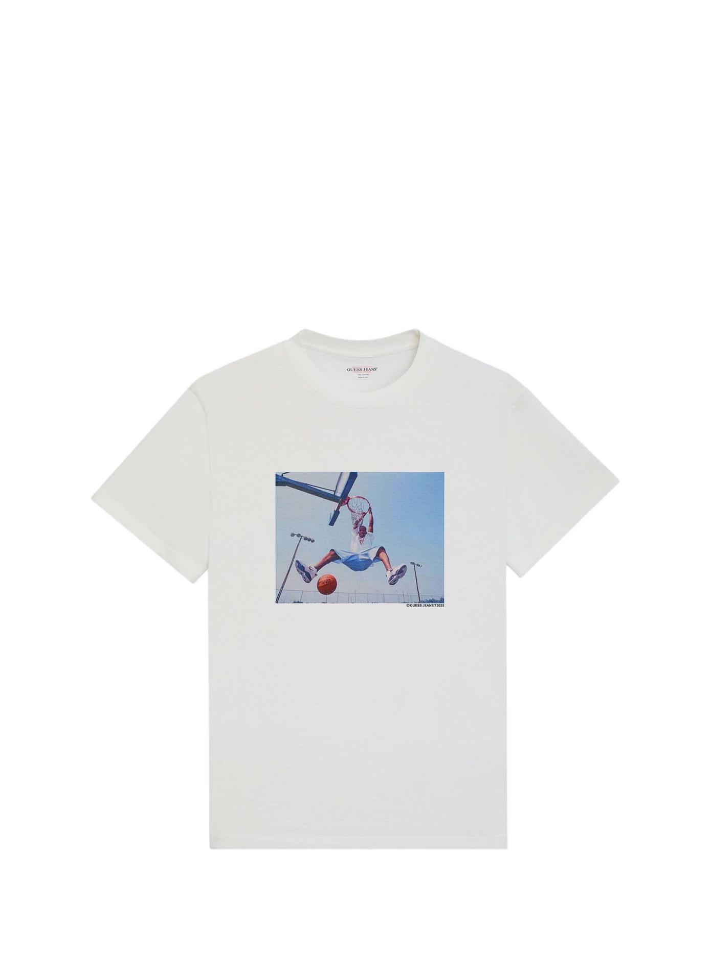 T-shirt imprimé Allen en coton GUESS Blanc