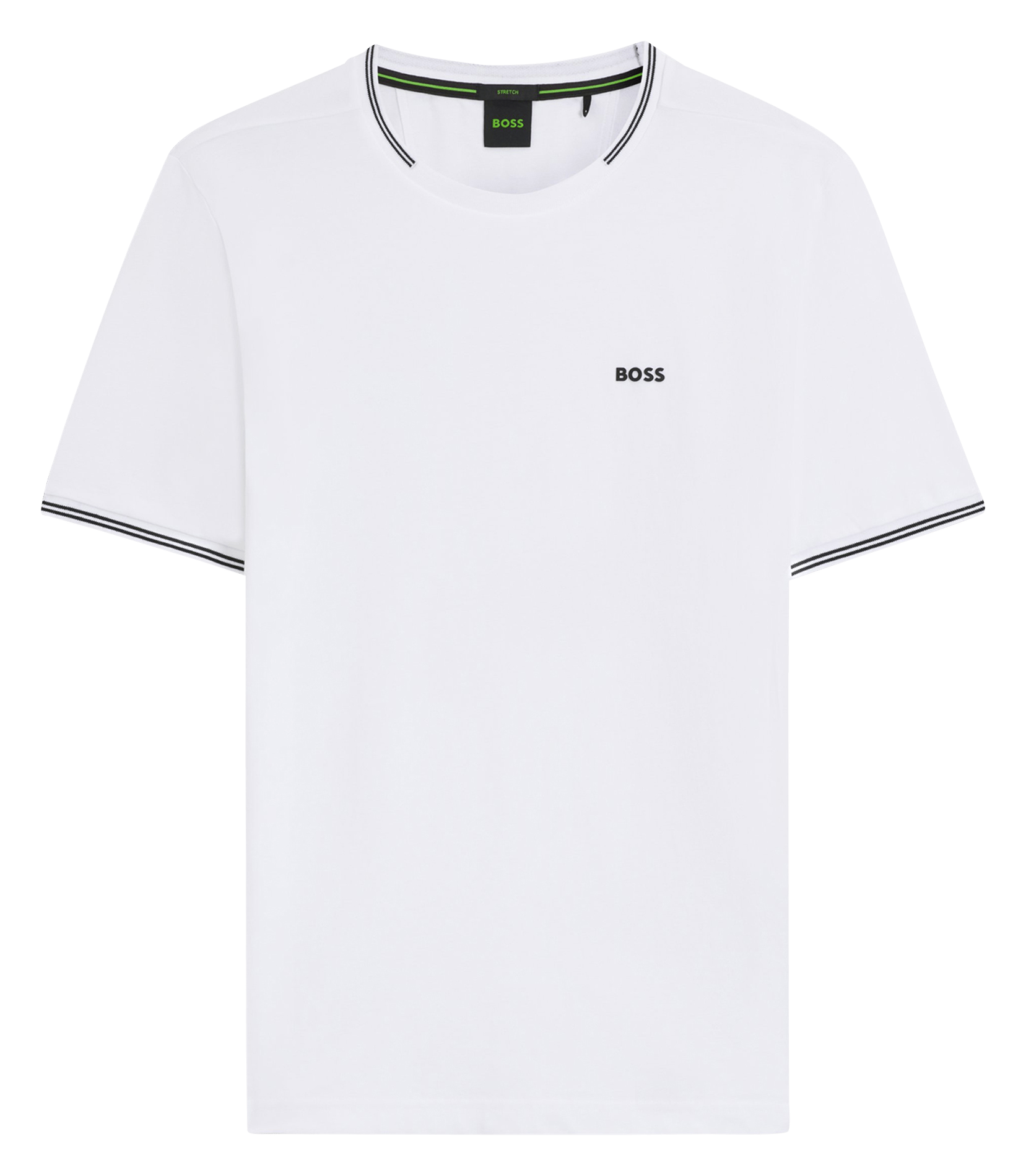 Tee-shirt col rond en coton mélangé BOSS Blanc