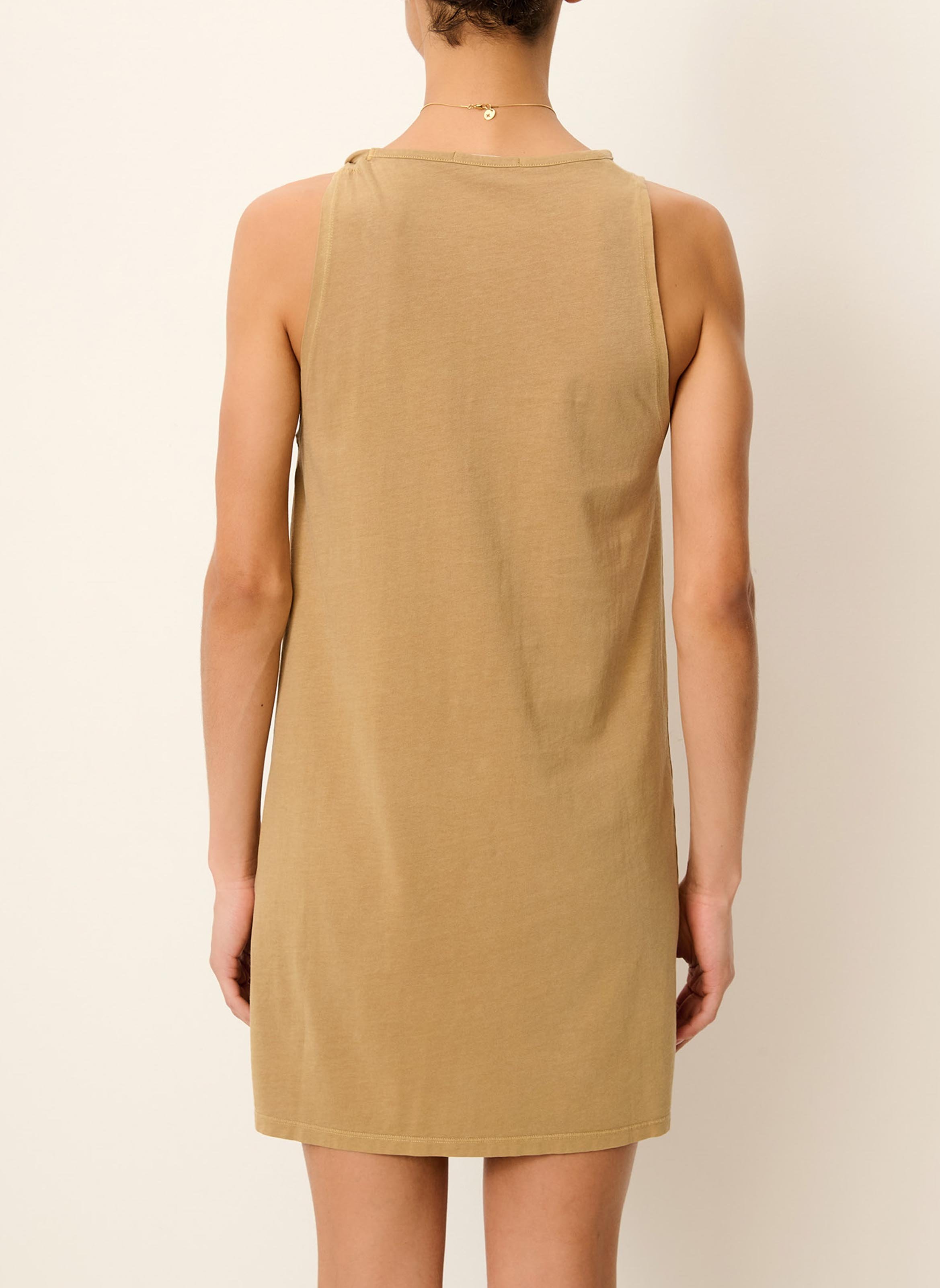 Robe courte à bretelle twistée unie rinaldo SESSUN Kaki