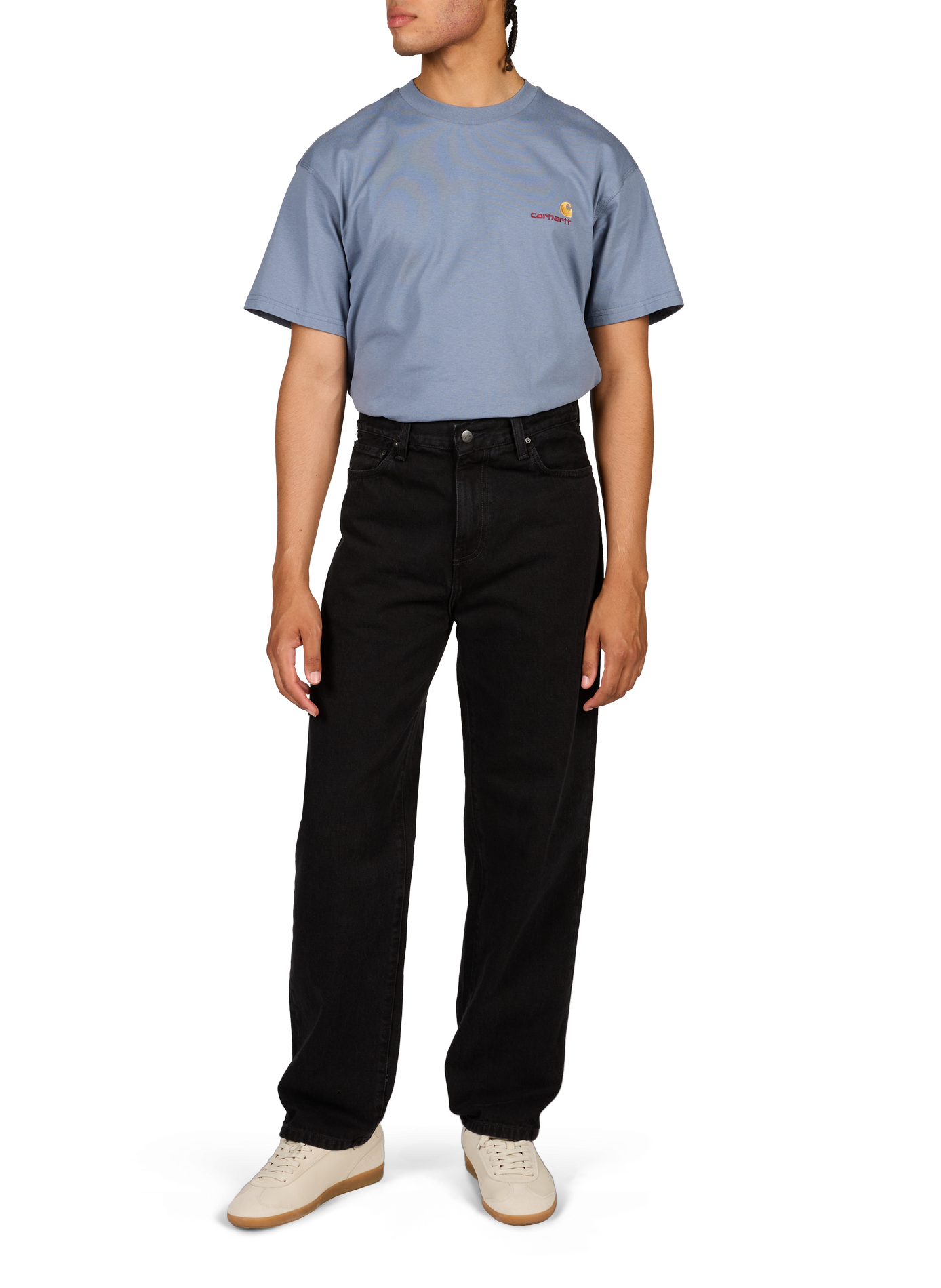 Jean regular tapered Aaron en coton CARHARTT WIP Noir