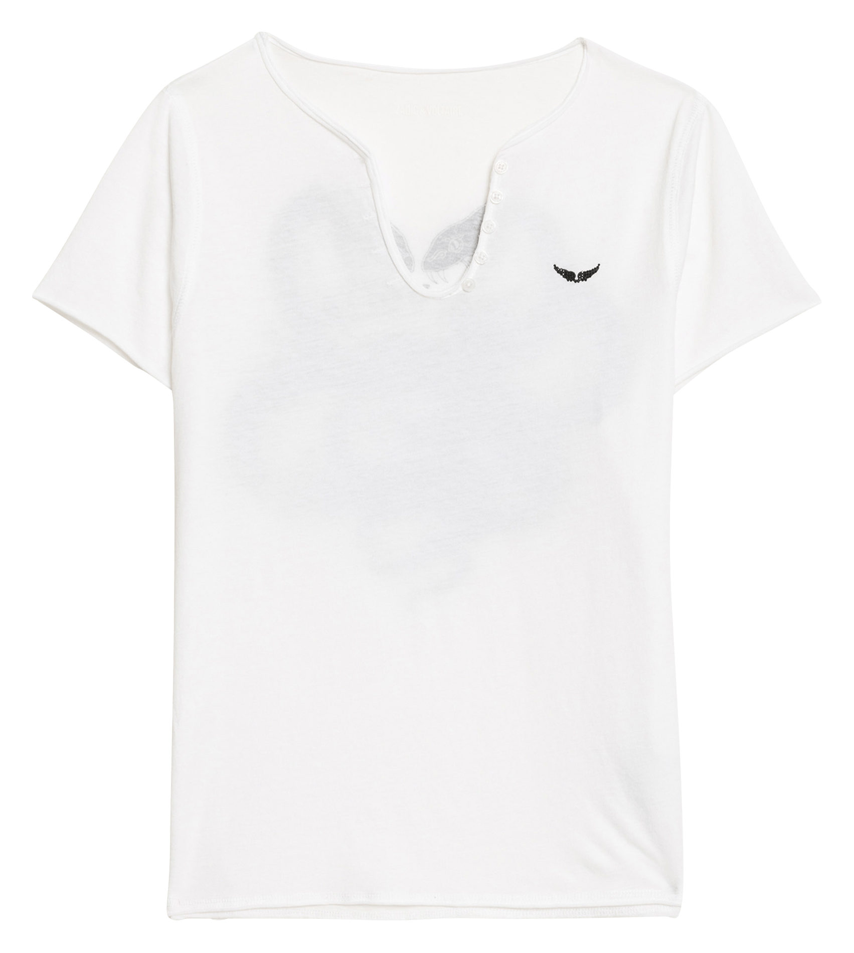 Tee-shirt droit en coton ZADIG&VOLTAIRE Blanc