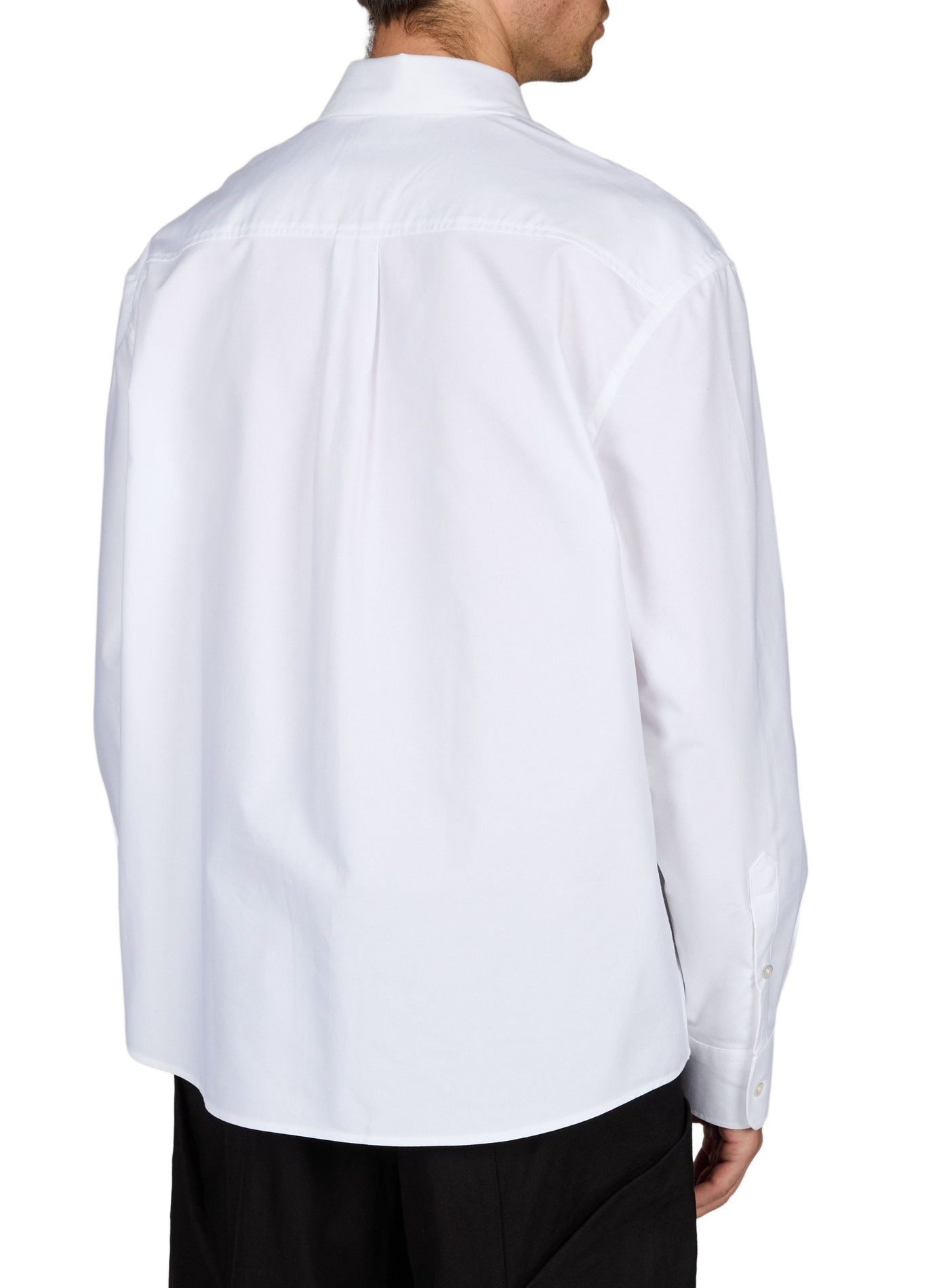 Weites Hemd mit Knopfkragen aus Baumwolle DROLE DE MONSIEUR Weiss