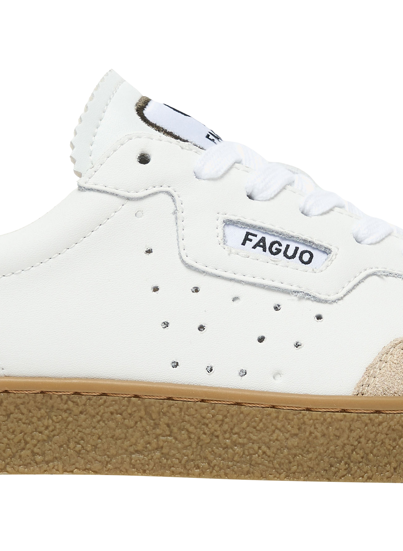 Lumbo cowhide leather sneakers FAGUO Beige
