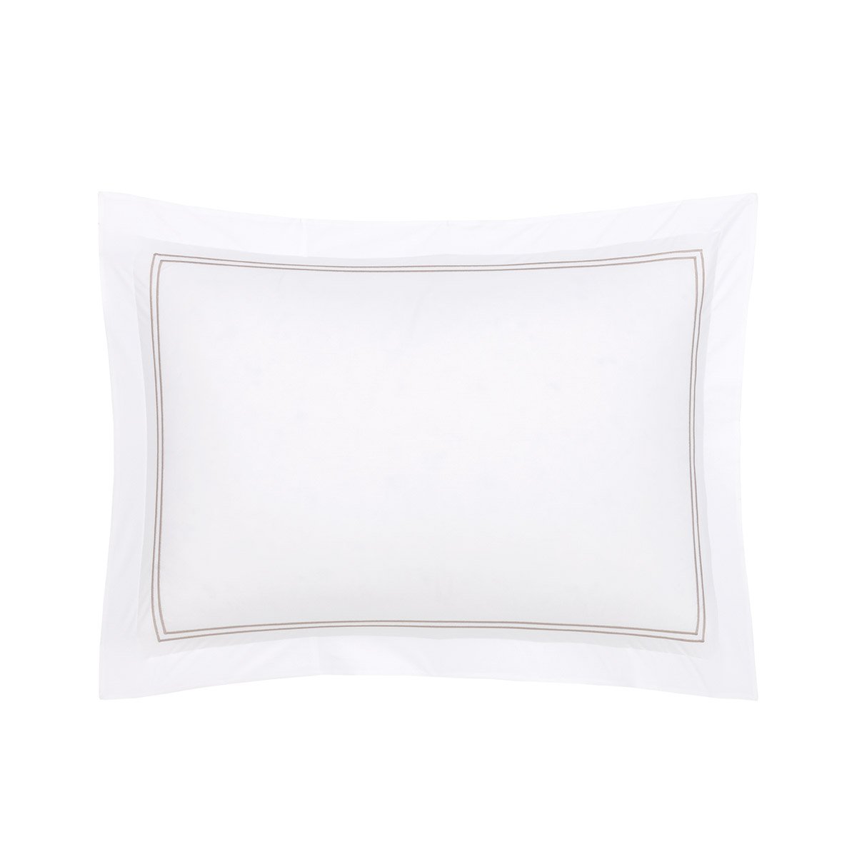 Taie d'oreiller en percale de coton, duo YVES DELORME Gris