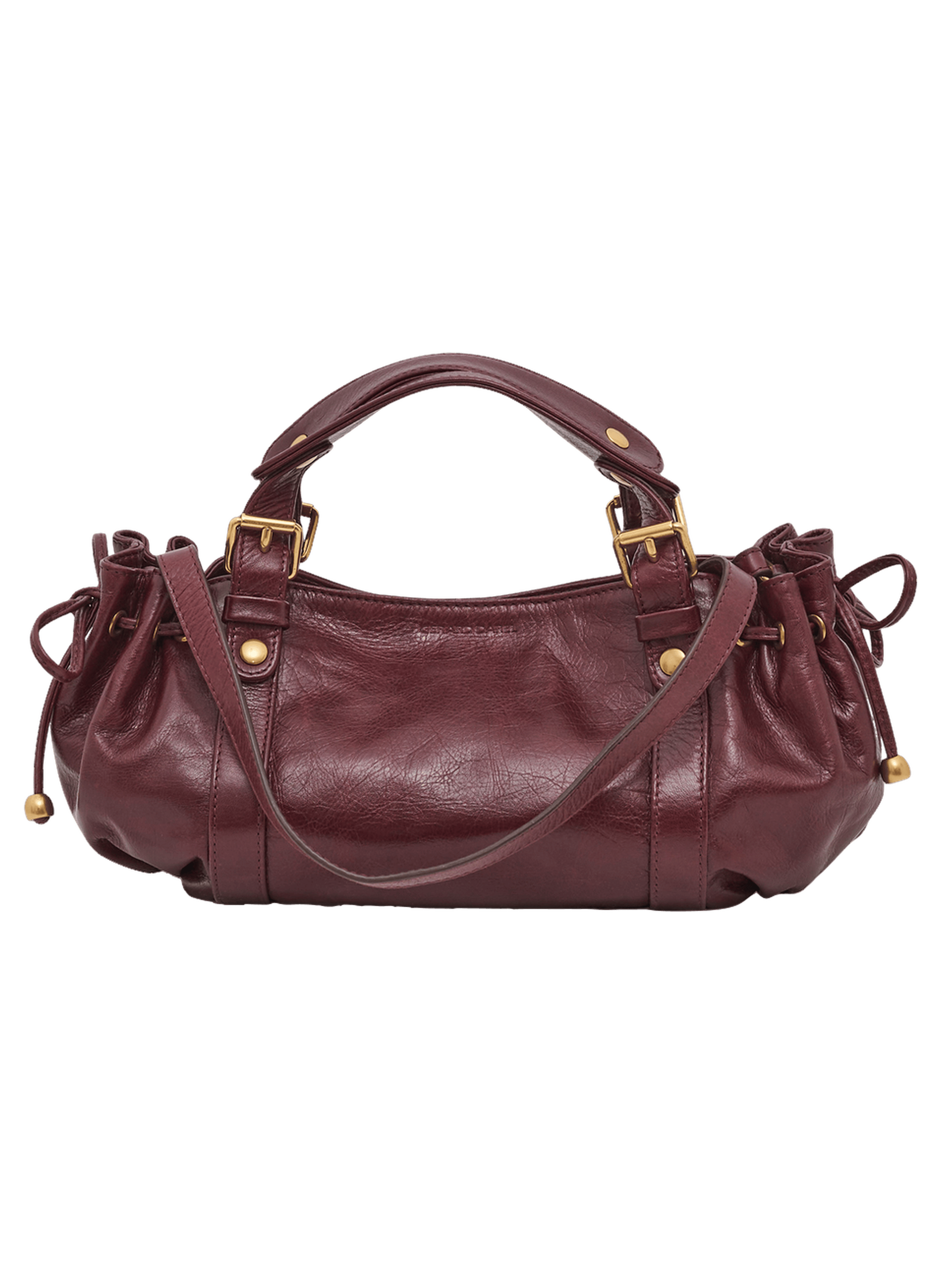 Mini sac à main en cuir effet froissé – 12h GERARD DAREL Rouge