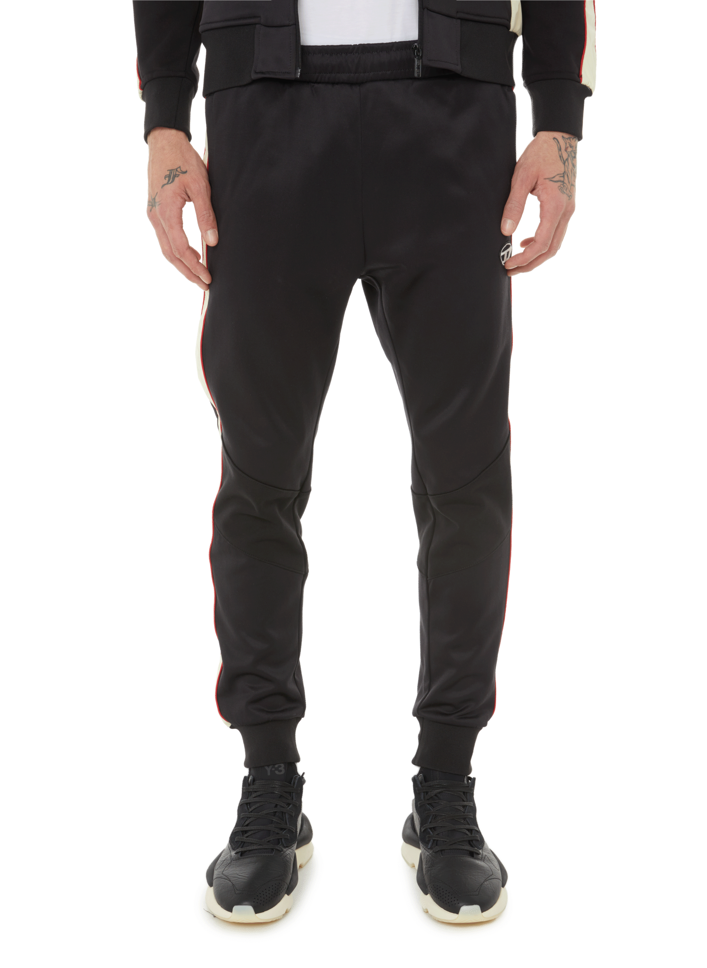 Colorblock-Jogginghose aus Materialmix DIESEL Grau