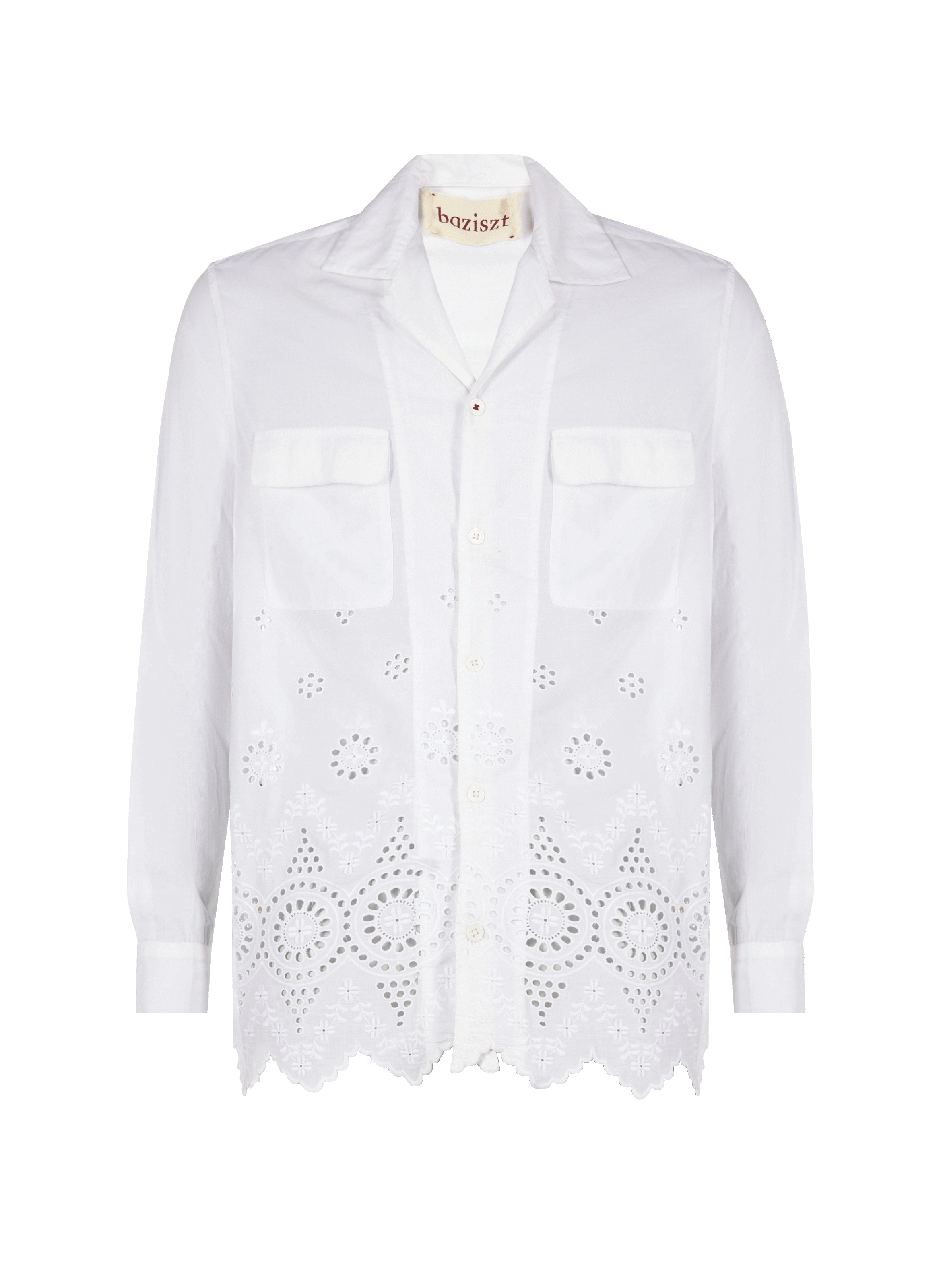 Chemise Elbey en coton BAZISZT Wit