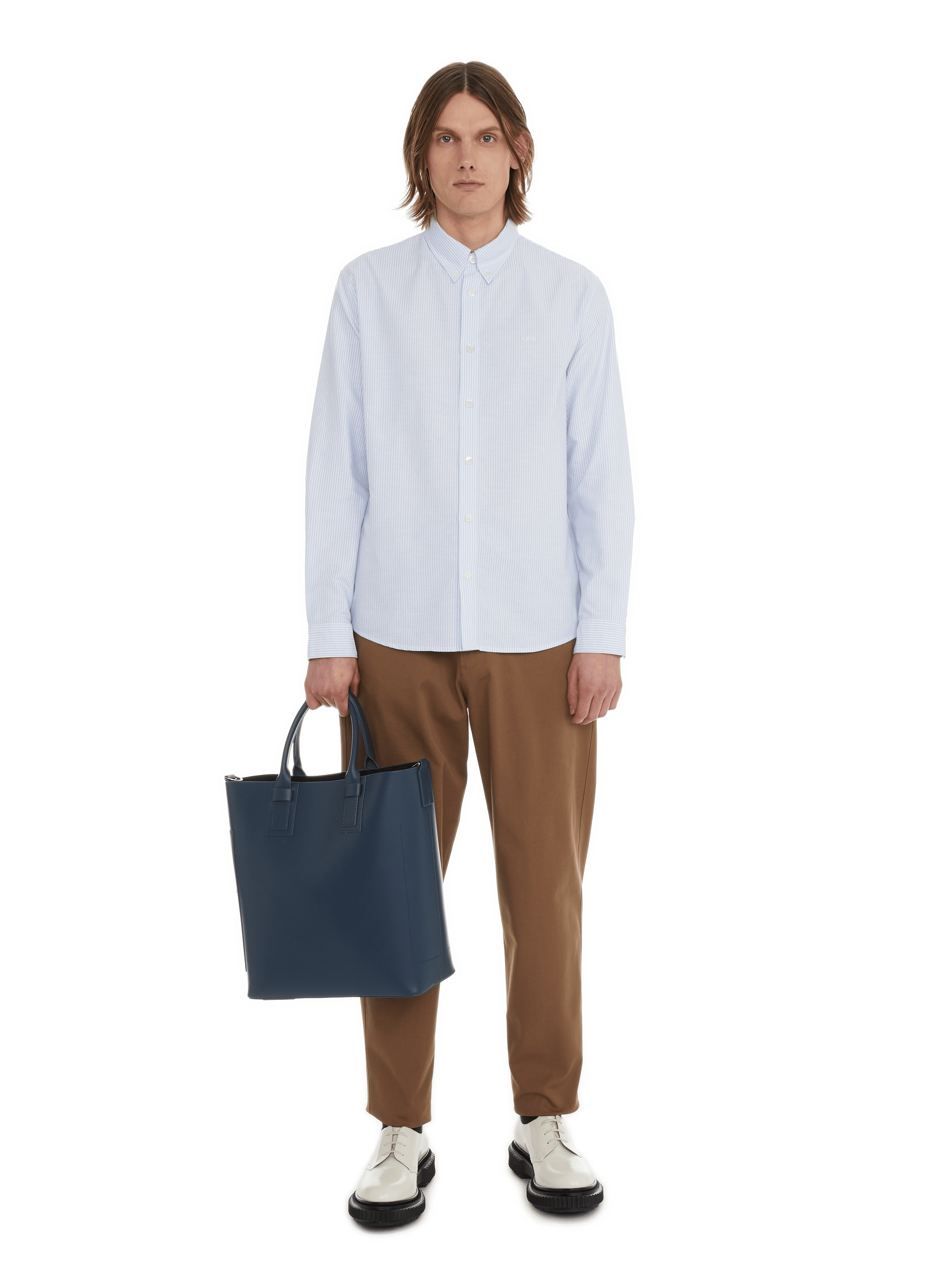 Sac cabas en cuir SAISON 1865 Bleu