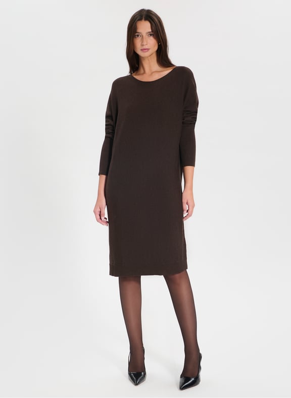 Robe noir ample - rendy Marron by ZAPA ZAPA Robe noir ample - rendy Marron