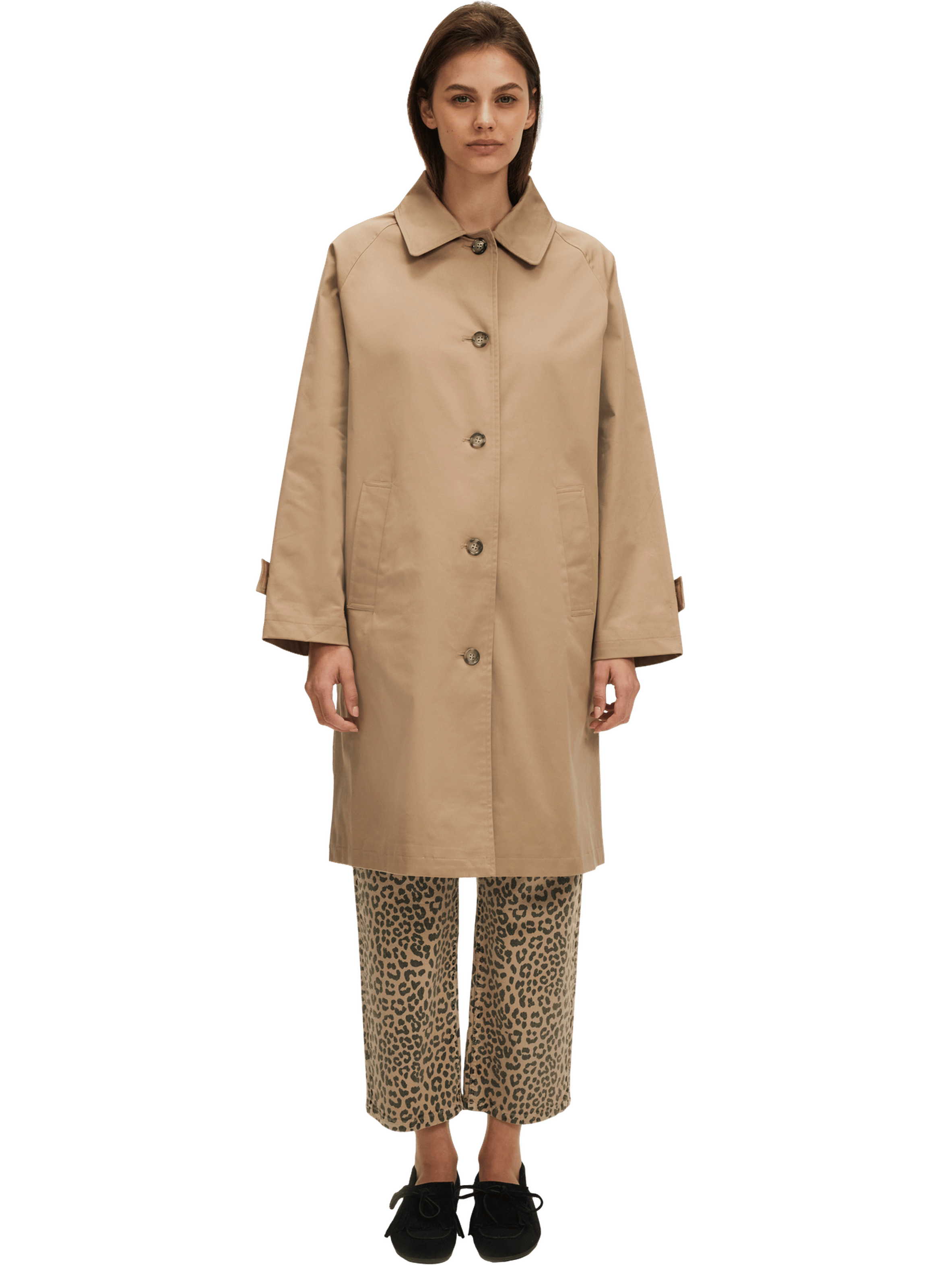 Trench droit en coton - sine PABLO Beige