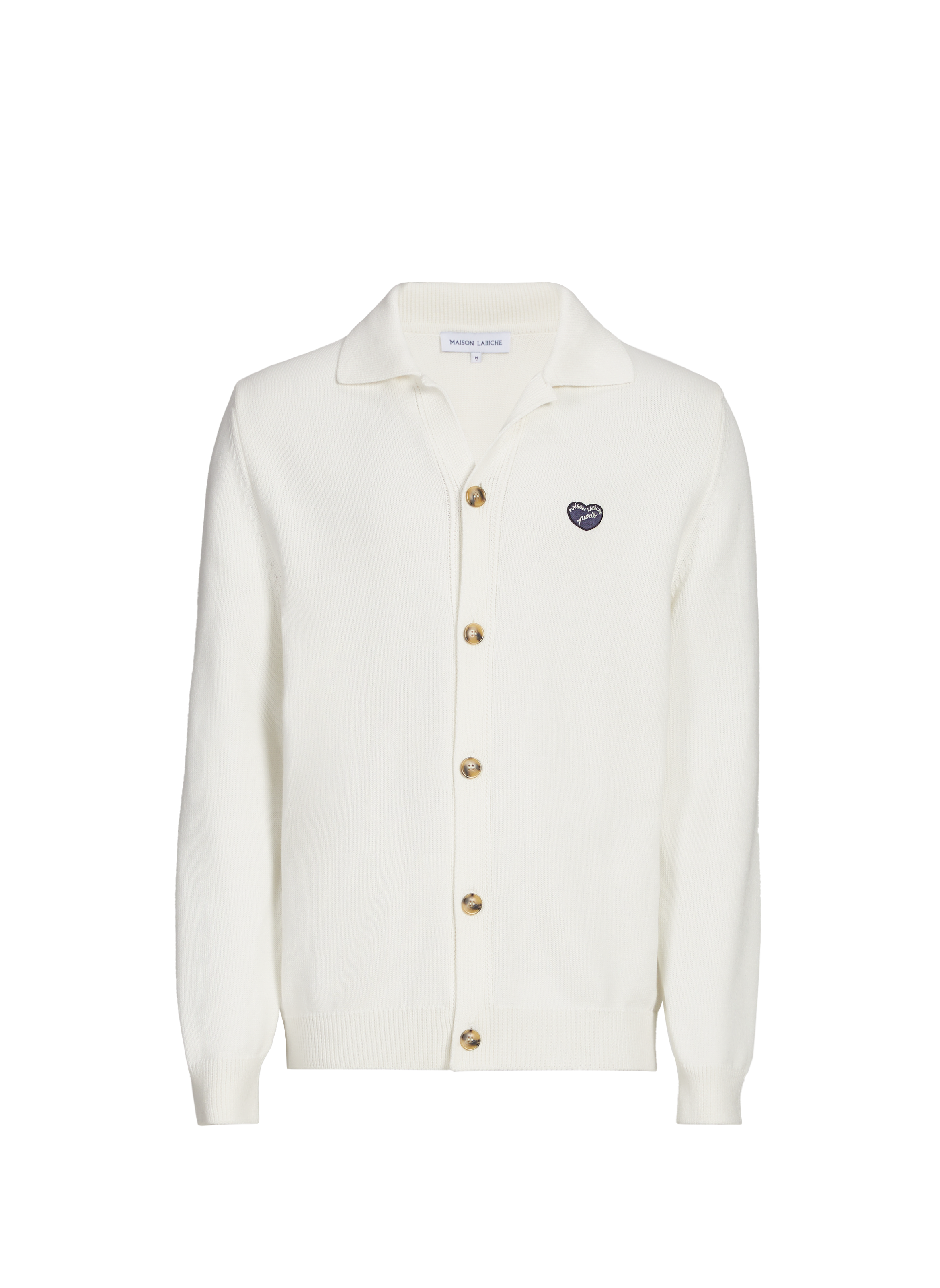 Buttoned cardigan with collar White