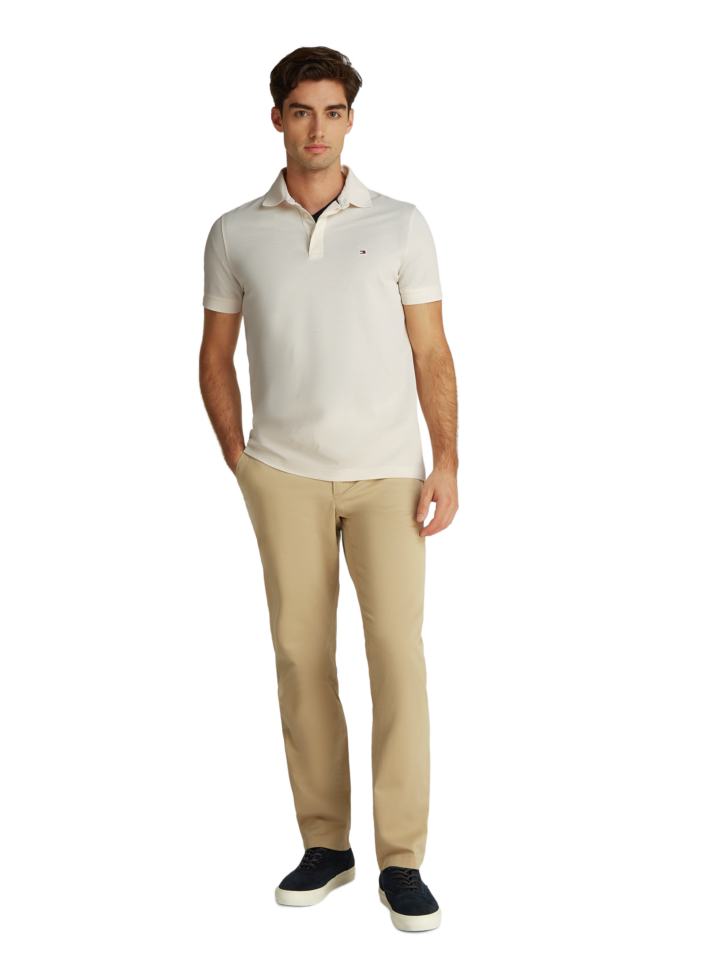 Polo en coton TOMMY HILFIGER Beige