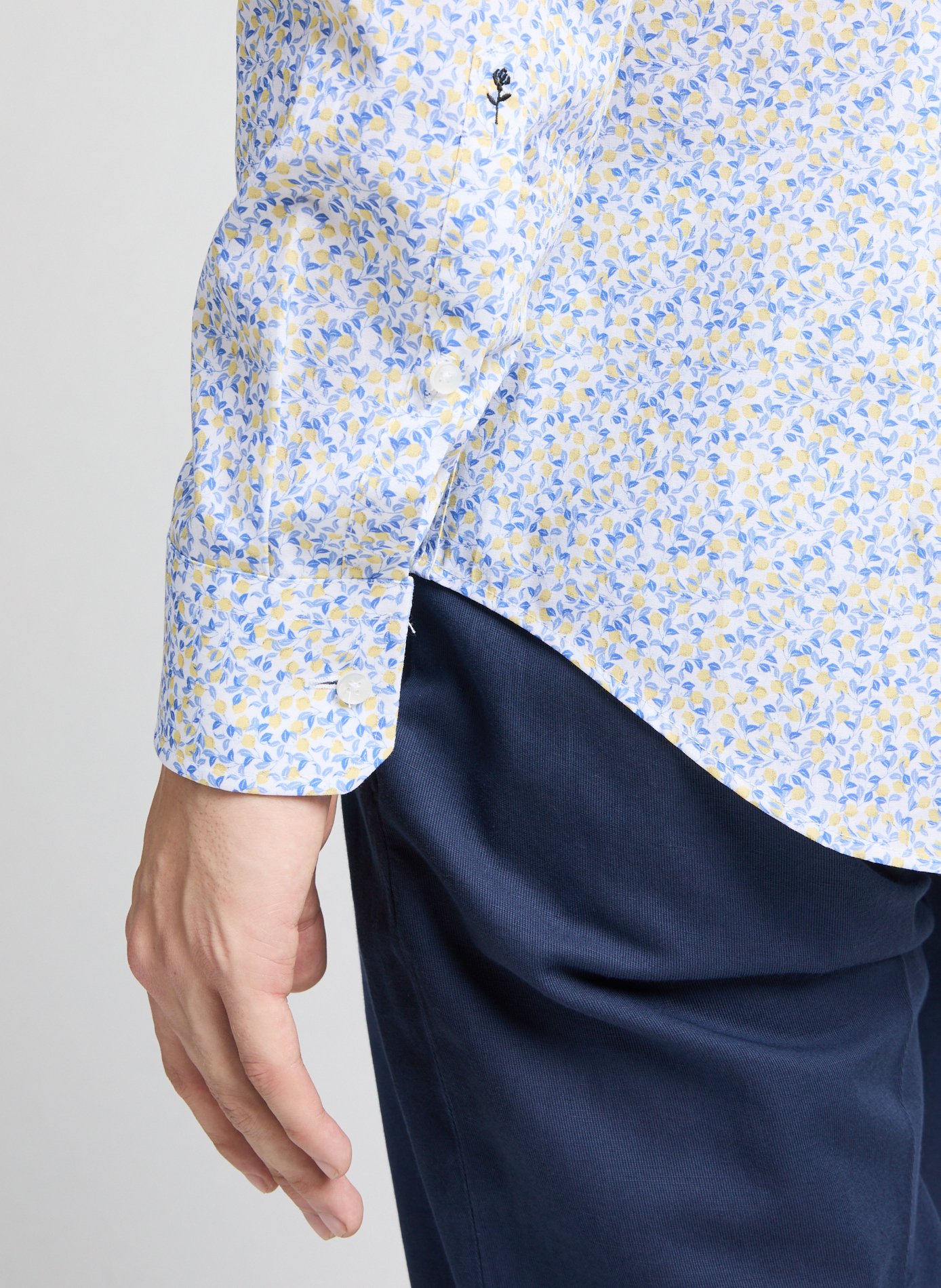 Cotton patterned shirt SEIDENSTICKER White