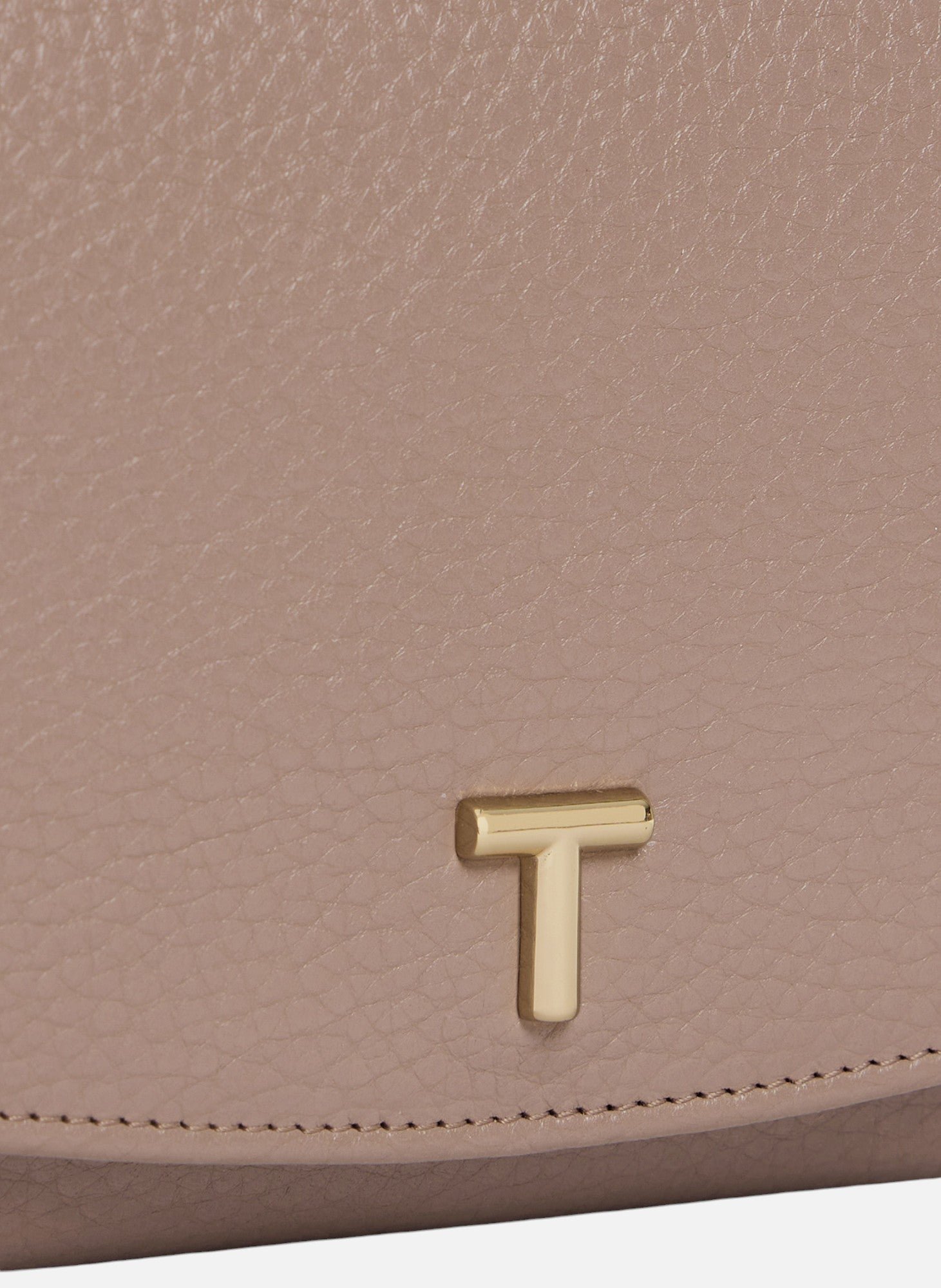 Grand portefeuille à rabat romy en cuir grainé LE TANNEUR Gris