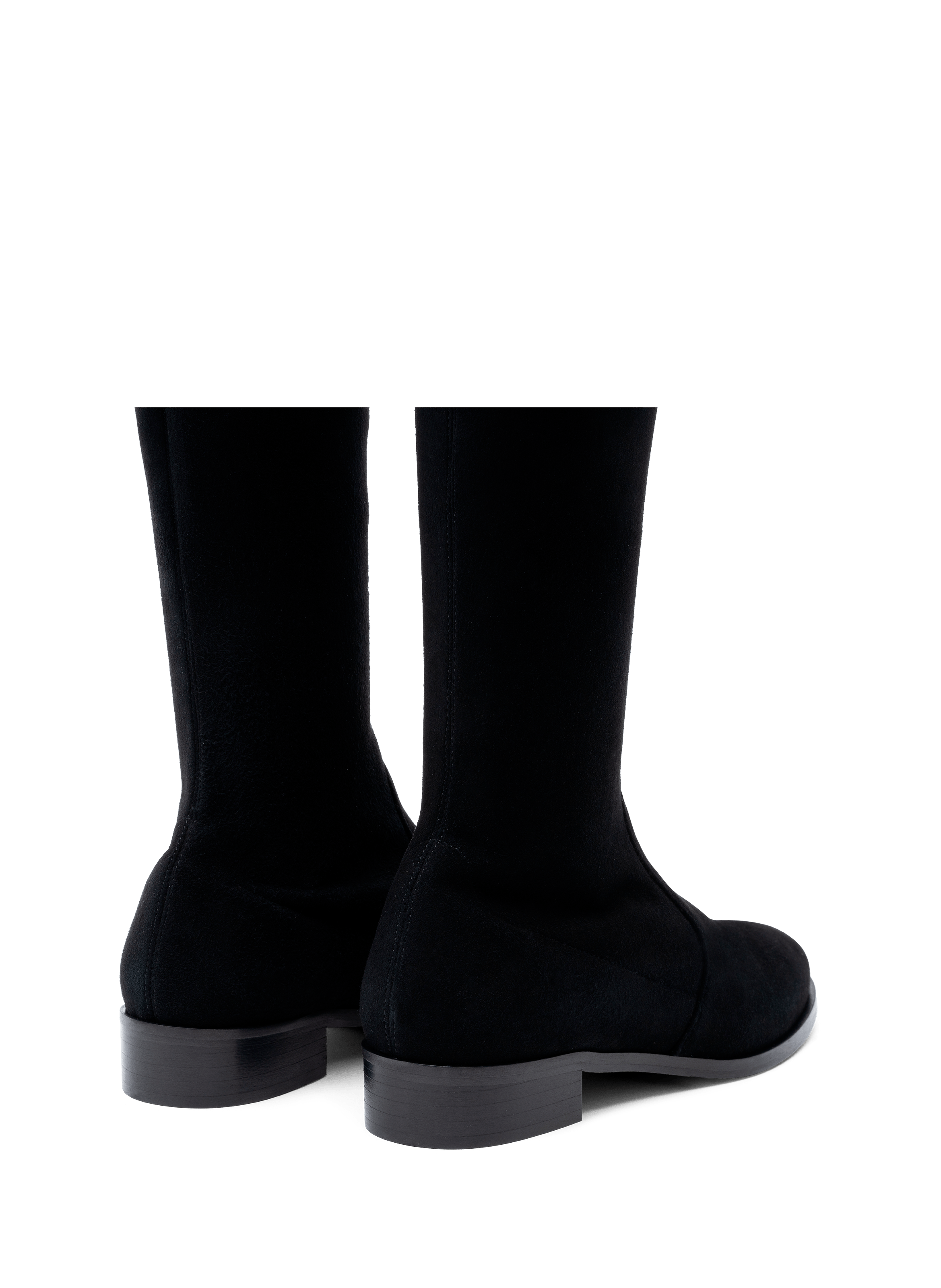 Bottes rivas en velours stretch PARALLELE Noir