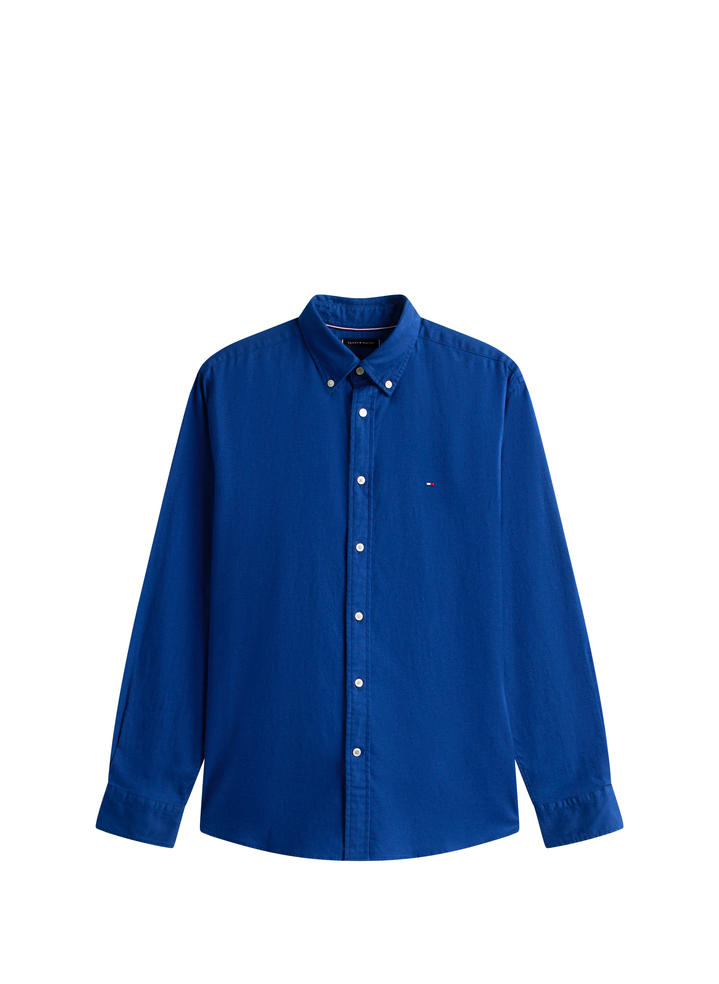 Shirt with American collar in blended cotton TOMMY HILFIGER Blue