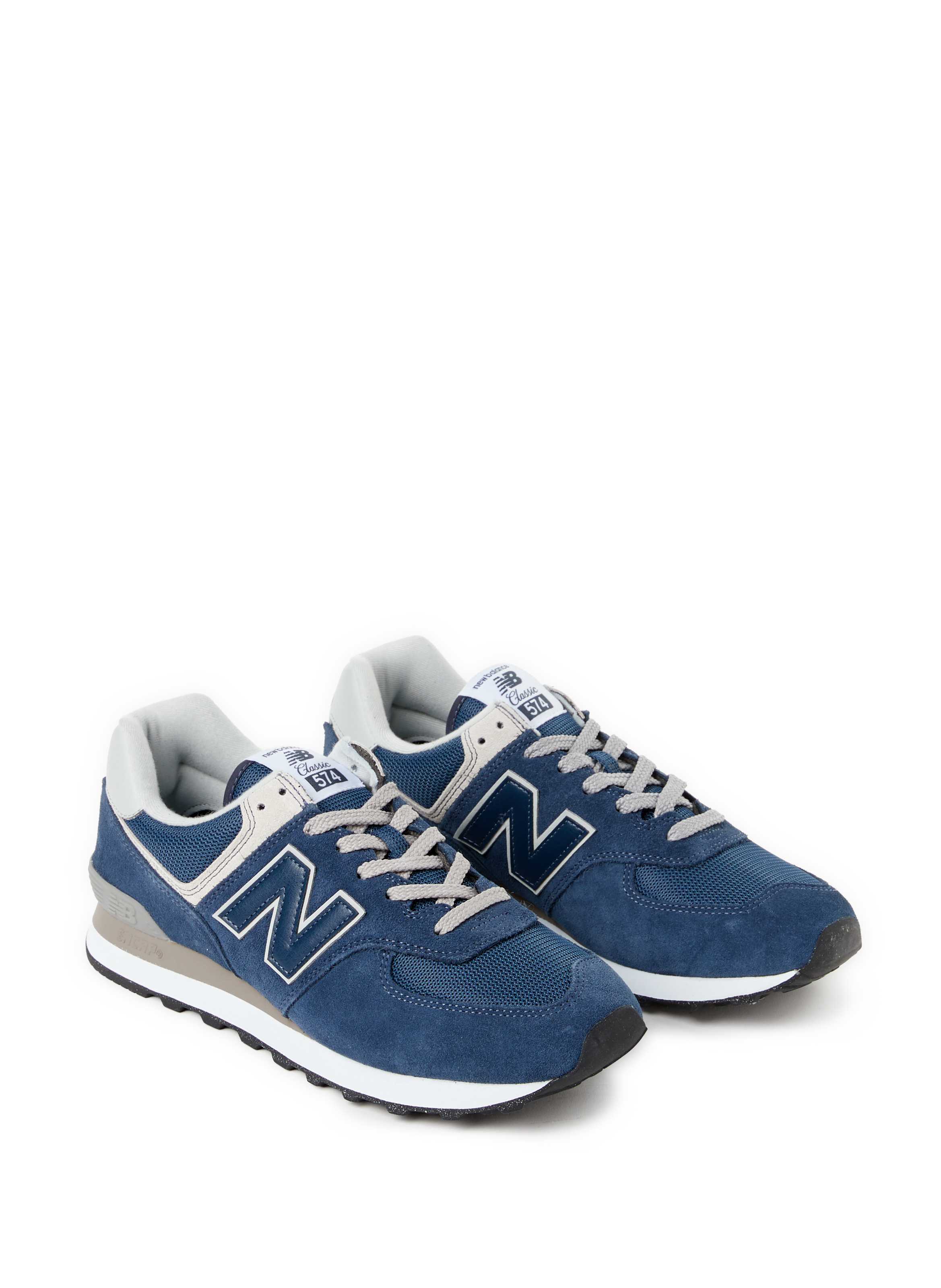 574 leather and mesh low-top sneakers NEW BALANCE Blue