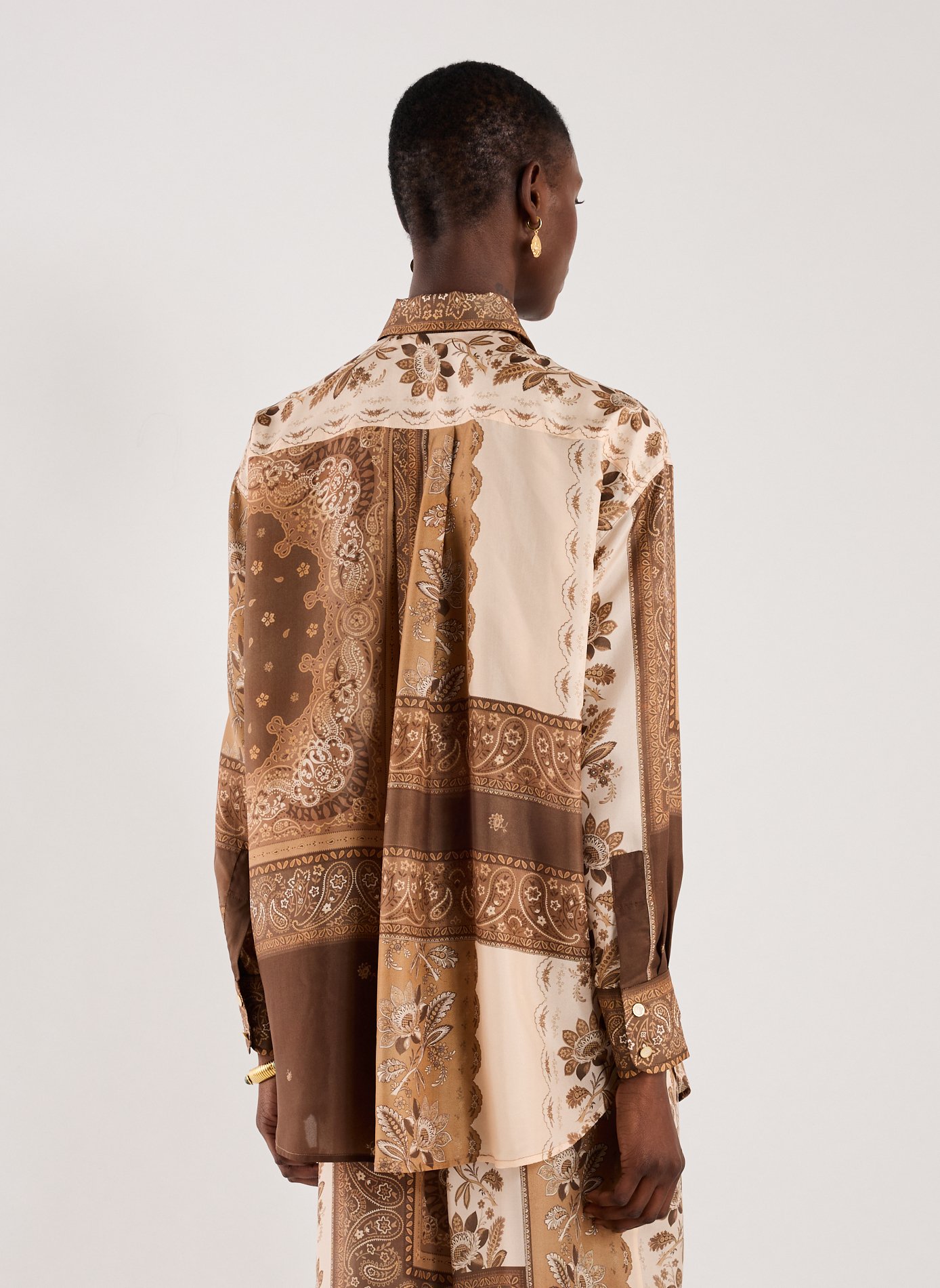 Chemise en soie Lucky ZIMMERMANN Multicolore