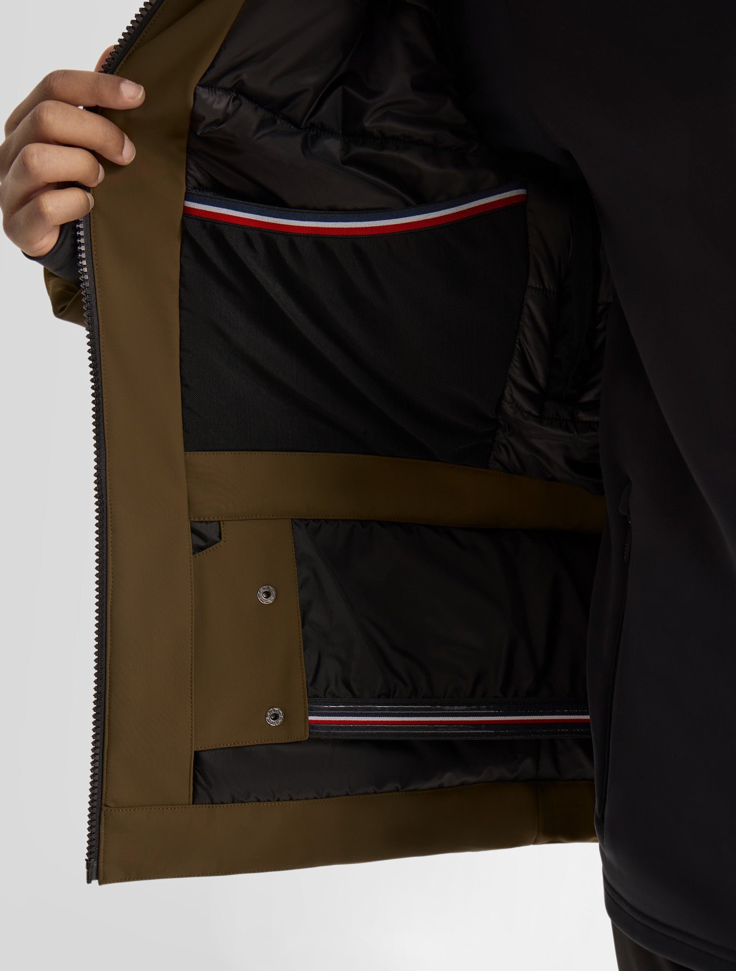 Veste de ski amwo col capuche coupe regular FUSALP Marron