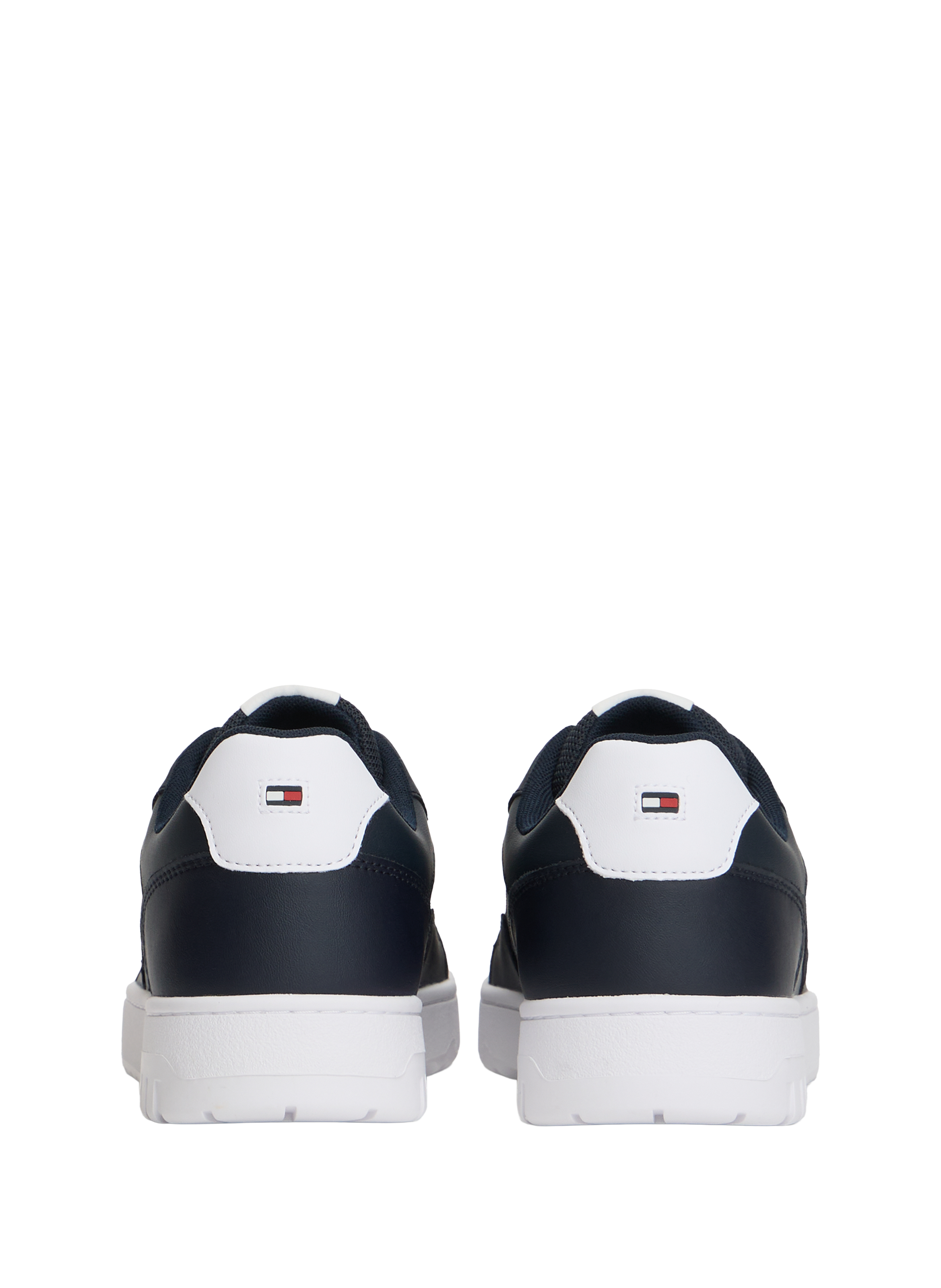 Grooved leather basketball shoes TOMMY HILFIGER Blue