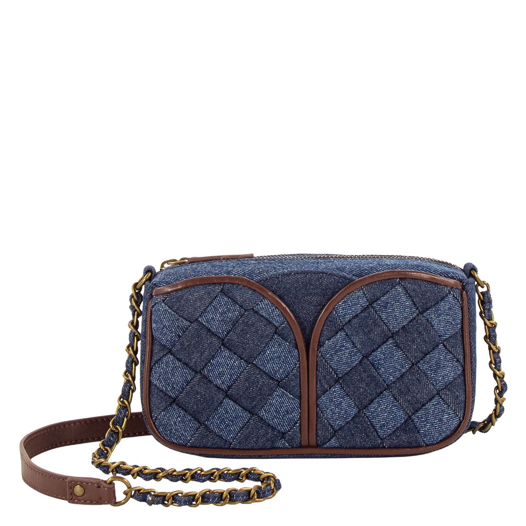 SESSUN Sac bandoulière tressé en jean divinou Bleu
