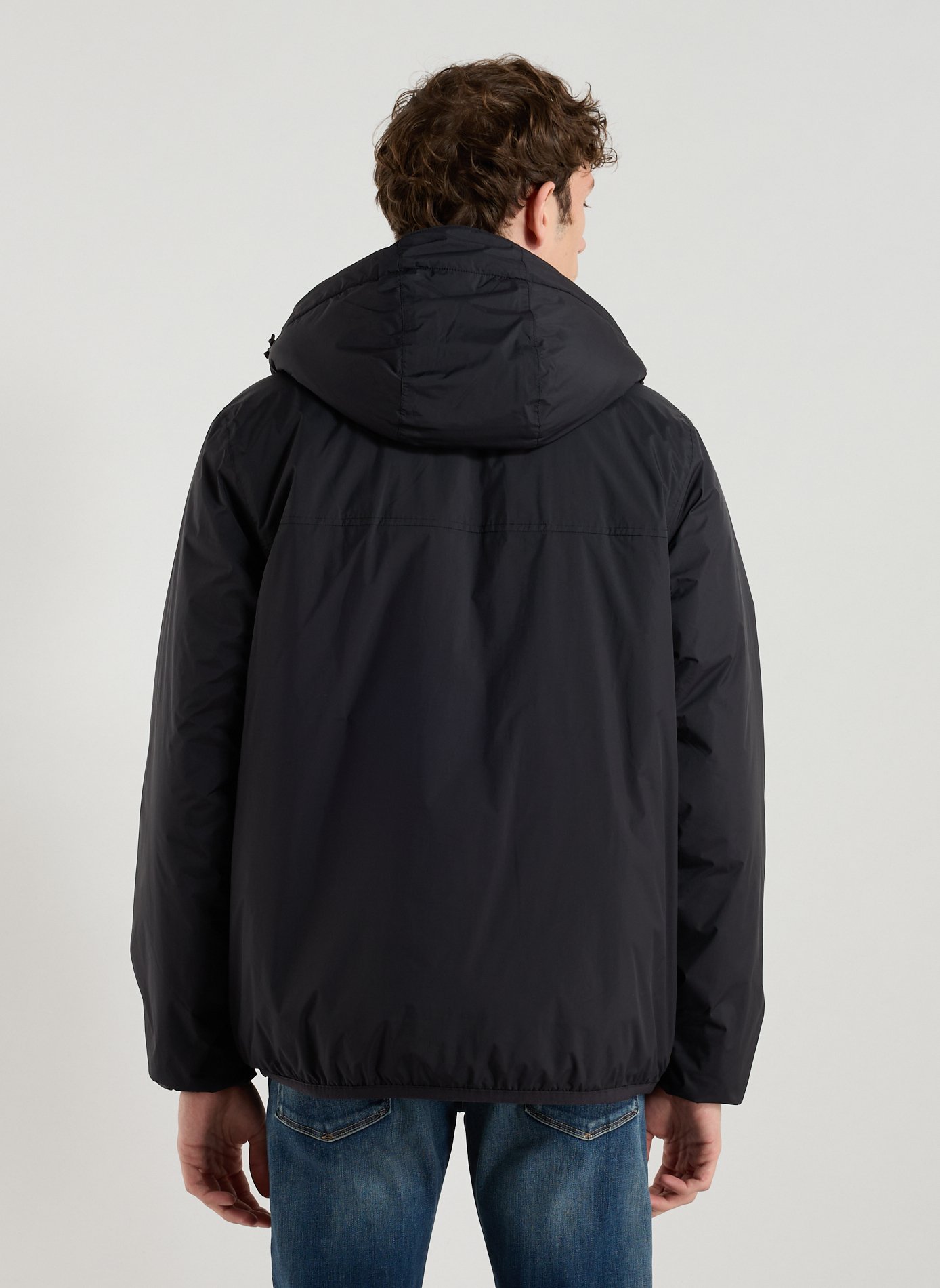 Straight hooded parka K-WAY Black