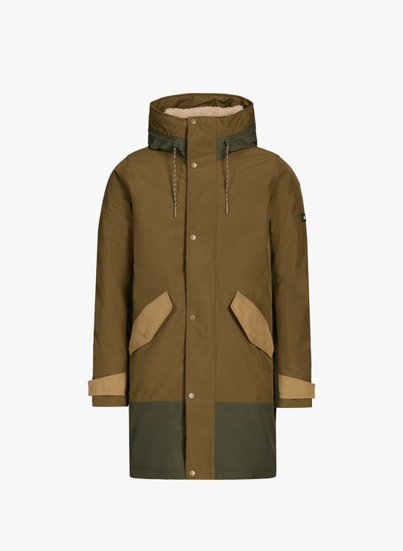 Straight hooded parka | Khaki by AIGLE Straight hooded parka Khaki