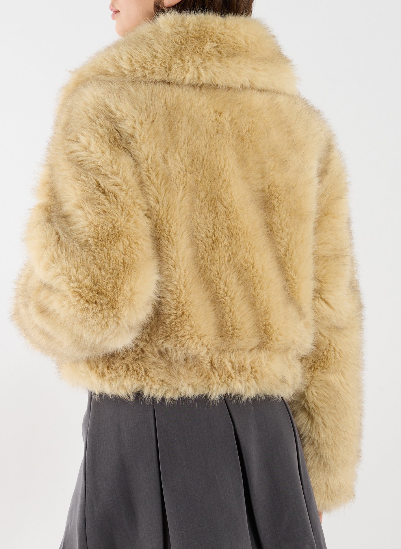 Kurzmantel aus Kunstpelz TOPSHOP Gelb