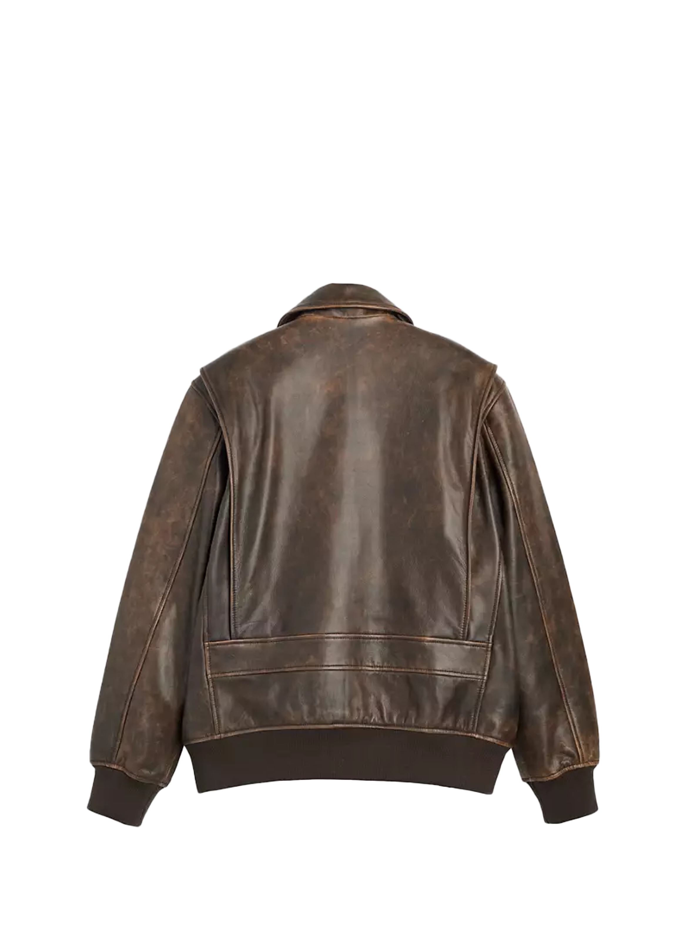 Blouson style aviateur en cuir LEVI'S Marron