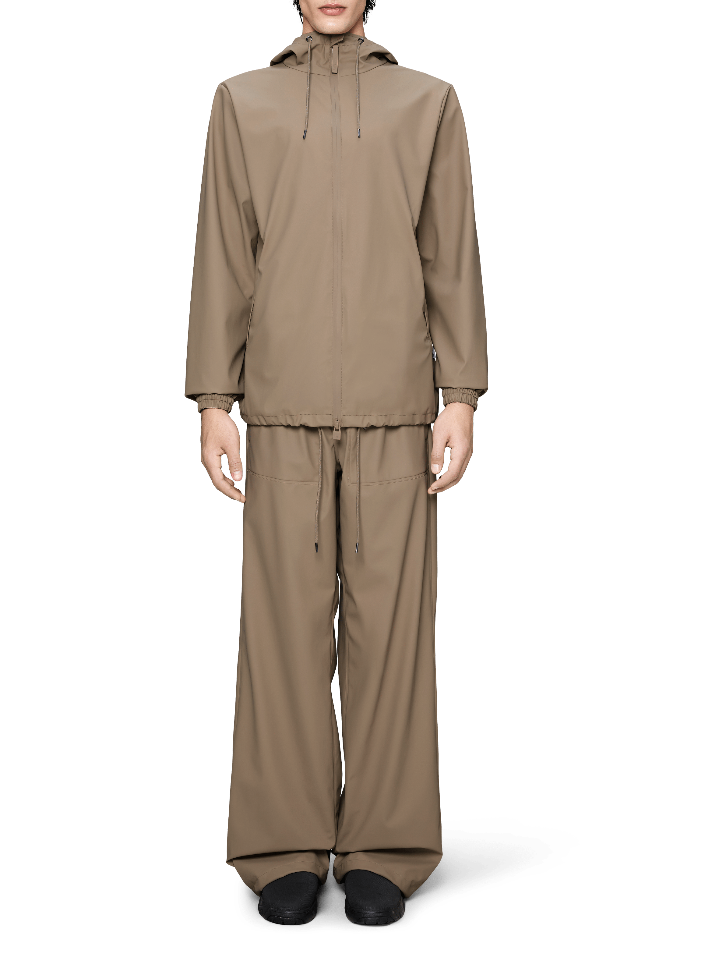 Veste imperméable à capuche RAINS Beige