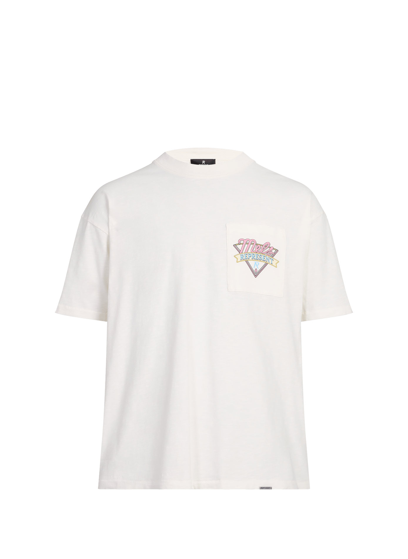 Biker-style cotton t-shirt REPRESENT White