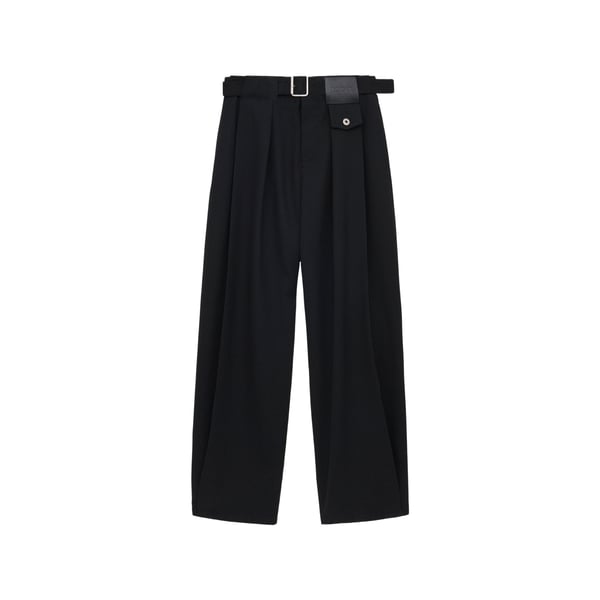 Pantalon tailleur large en laine Pantalon tailleur large en laine