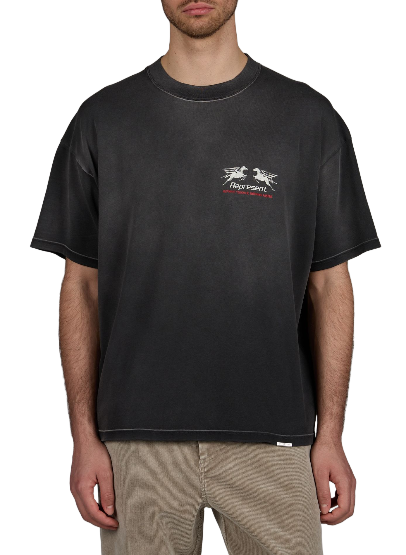 T-shirt imprimé en coton REPRESENT Gris