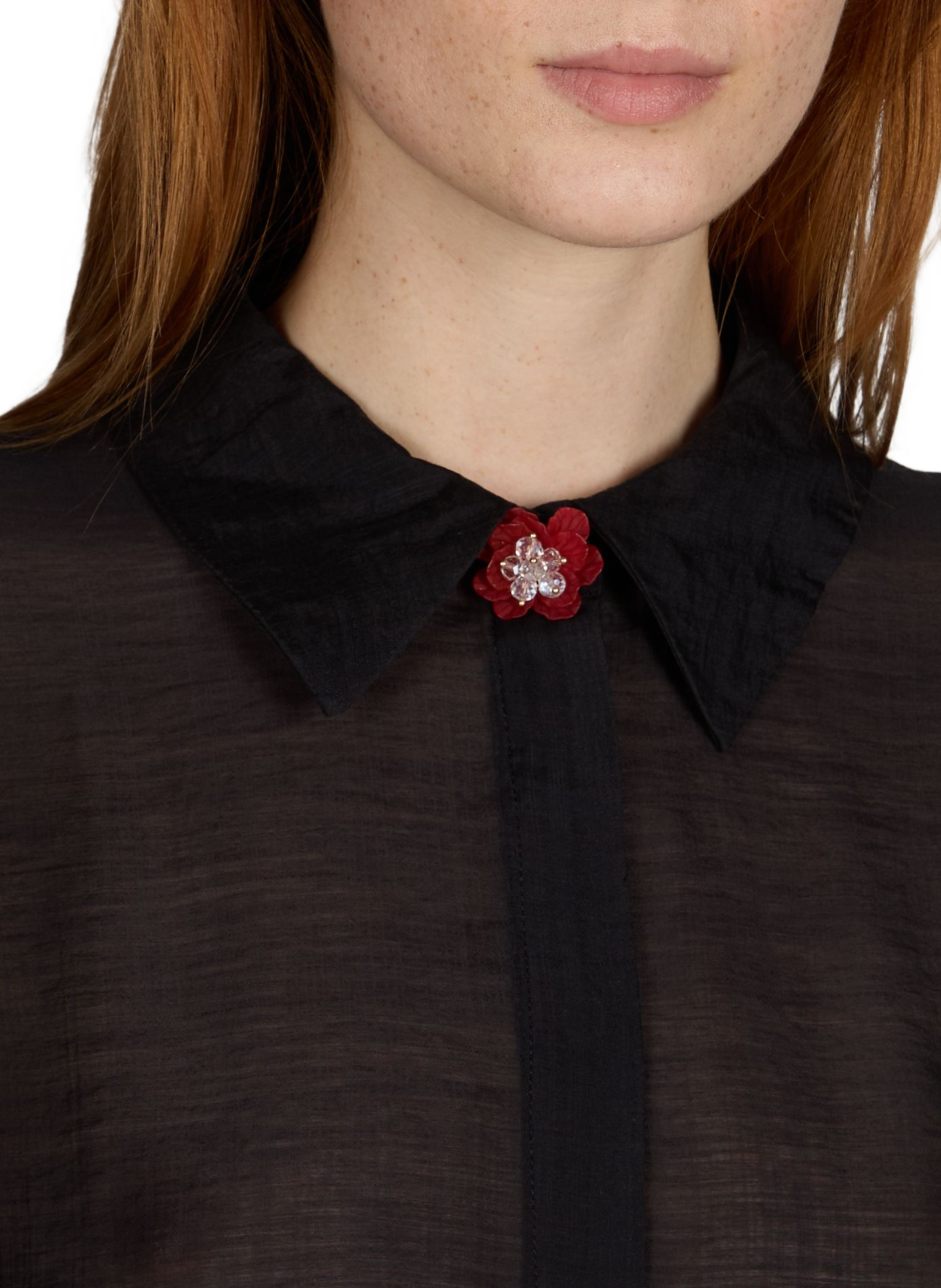 Blusa Vilyria semi transparente VILA Negro