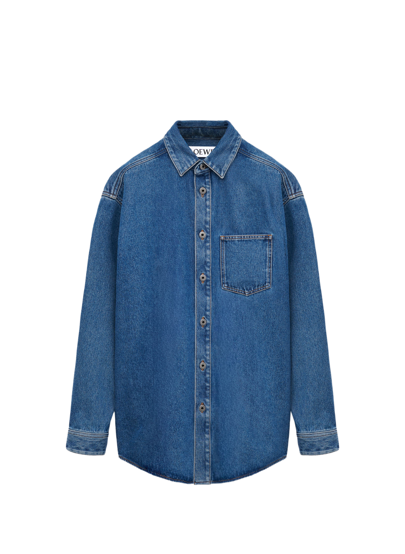Surchemise Anagram en denim de coton LOEWE Bleu