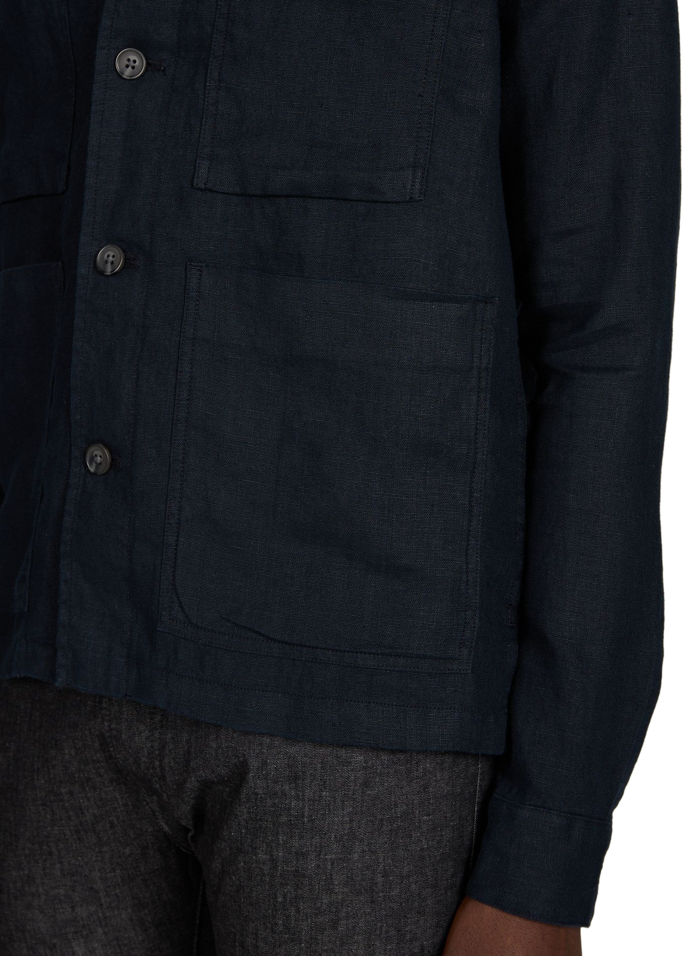 Chemise en lin  PIERRE CARDIN Bleu
