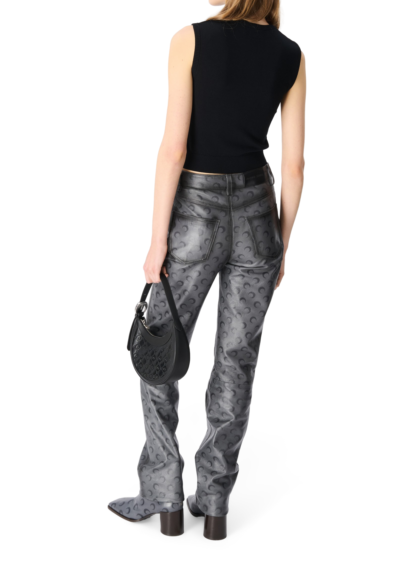 Moon logo knit vest MARINE SERRE Black