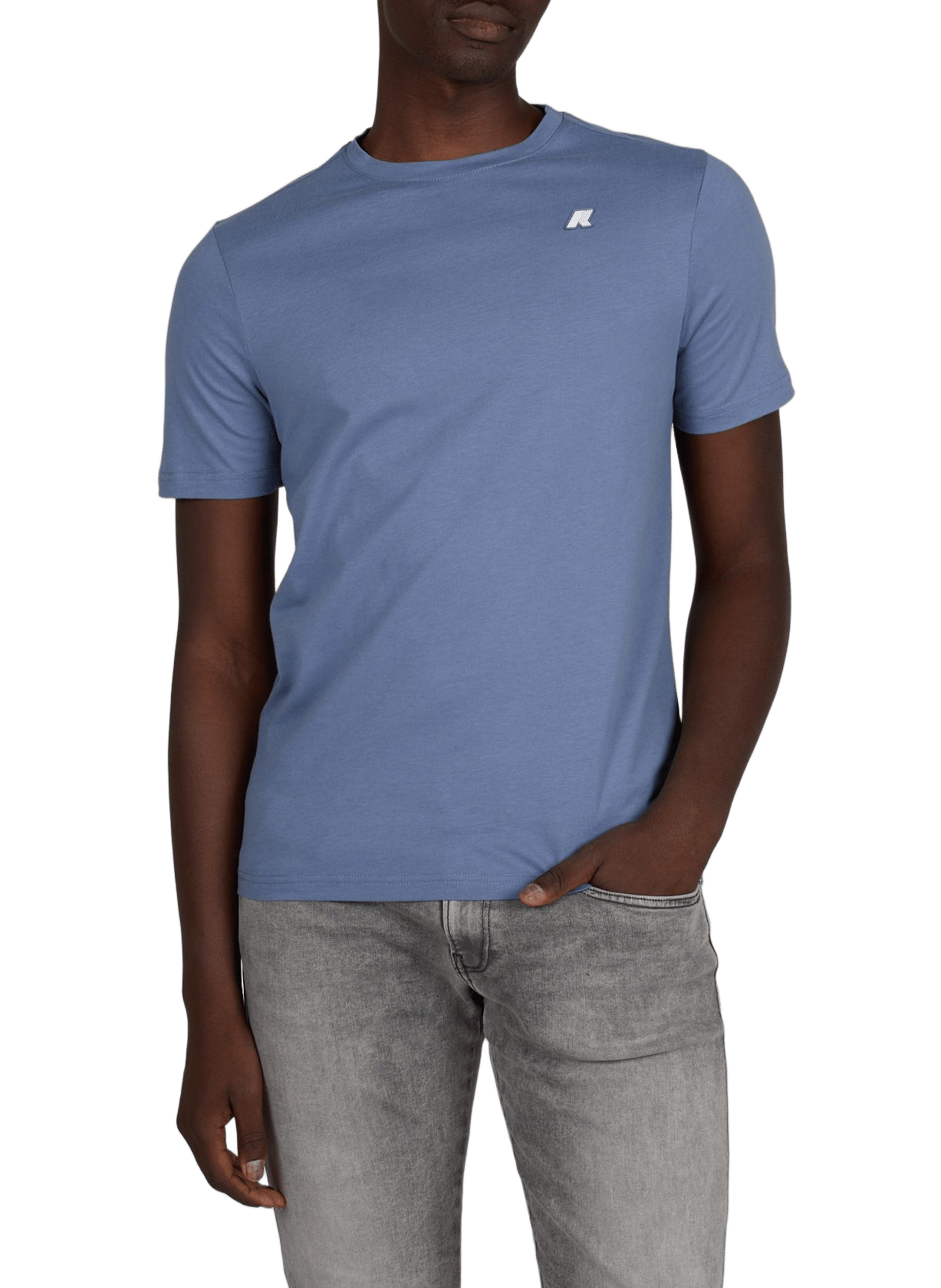Short-sleeved cotton logo T-shirt K-WAY Blue